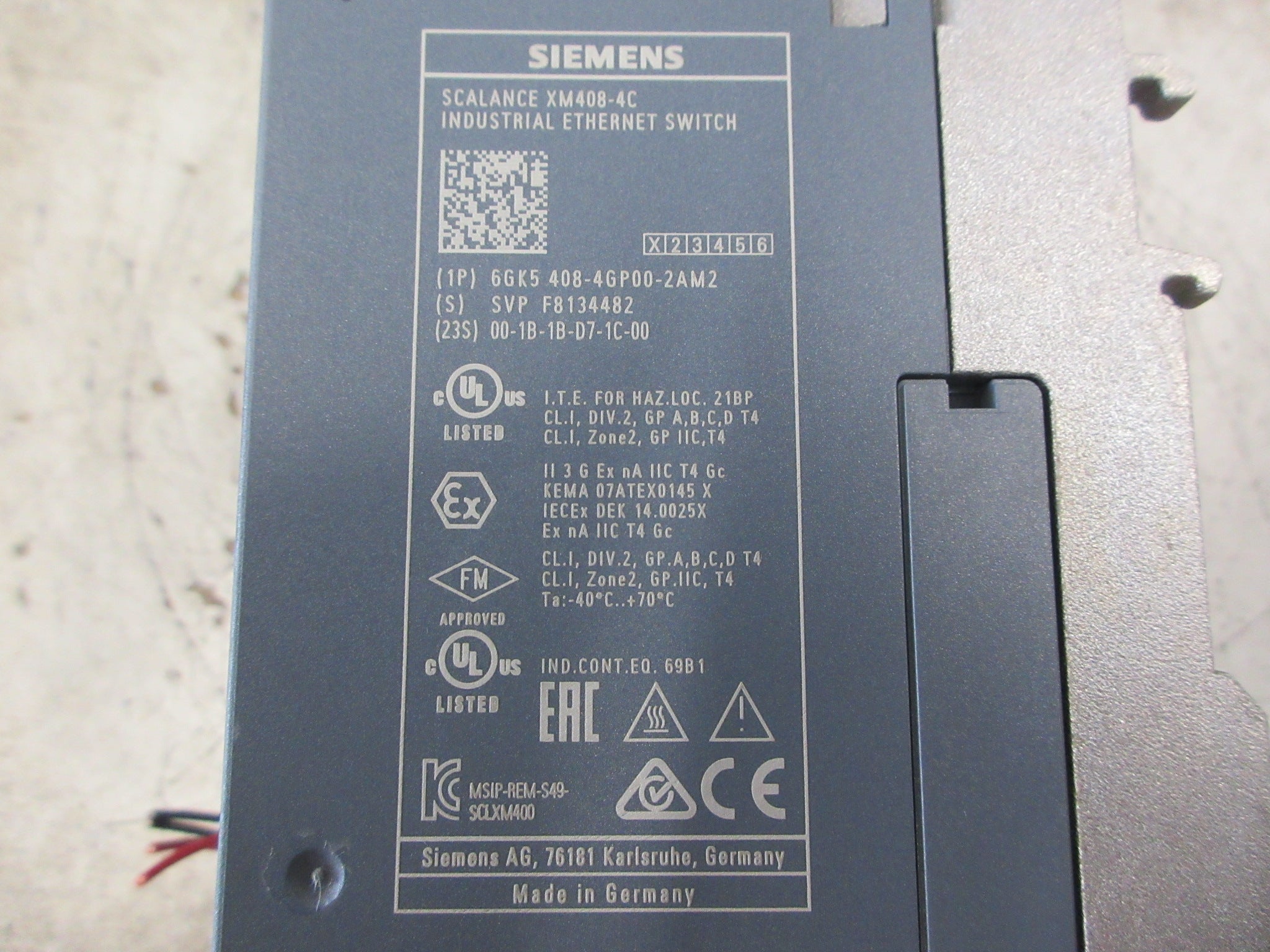Siemens Scalance XM408-4C Industrial Ethernet Switch 6GK5 480-4GP00-2AM2 Used