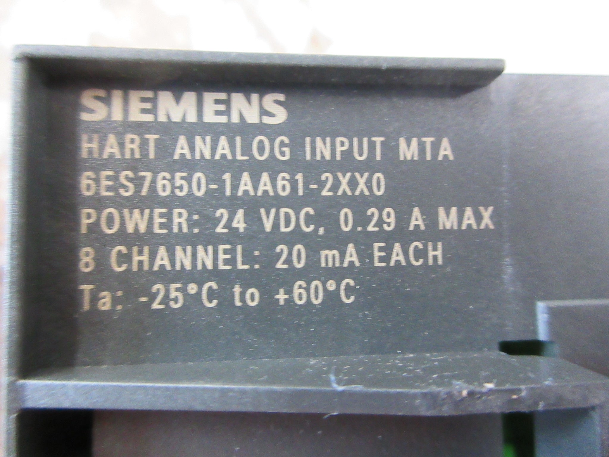 Siemens HART Analog Input MTA 6ES7650-1AA61-2XX0 8-Ch Used