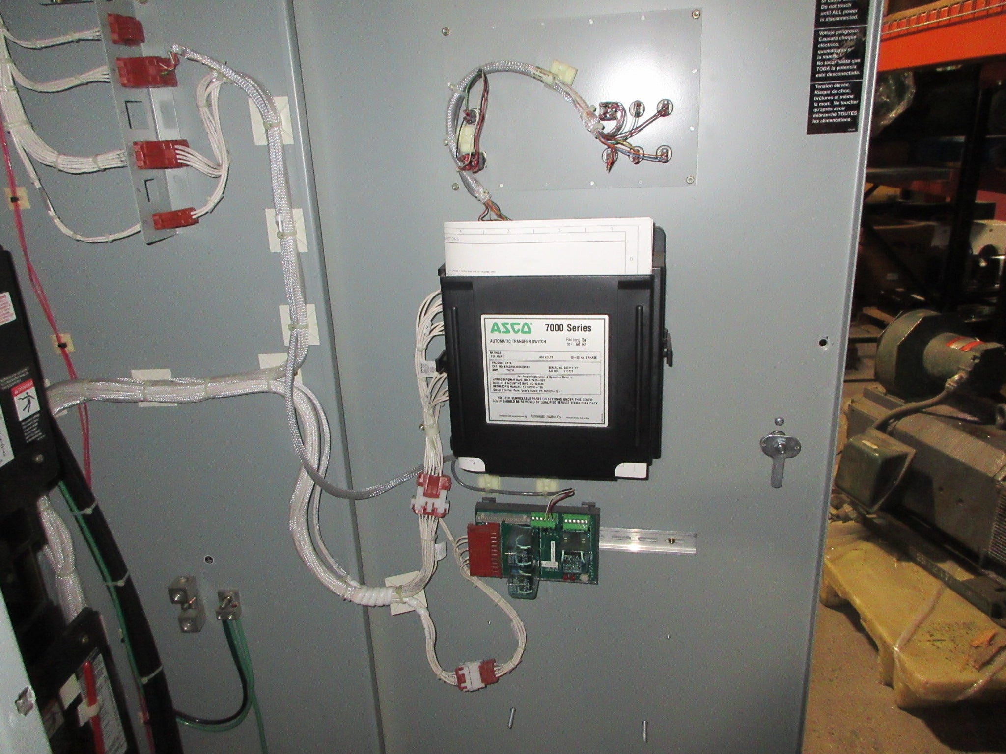 Asco 7000 Series Automatic Transfer Switch w/Bypass E7ADTSA30260N5XC 260A Used