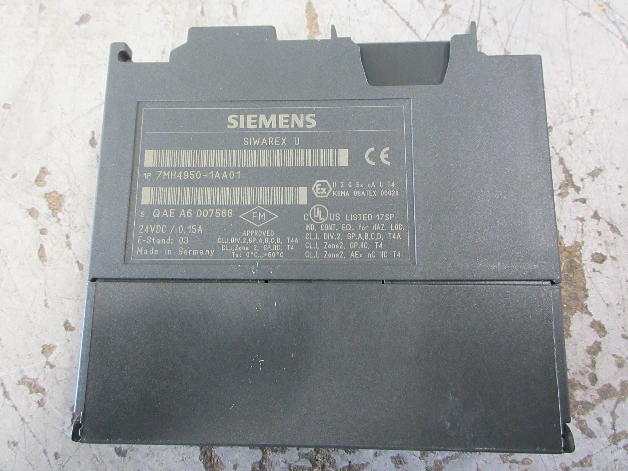 Siemens Siwarex U Weighing Module 7MH4950-1AA01 E-Stand: 03 Single-Channel Used
