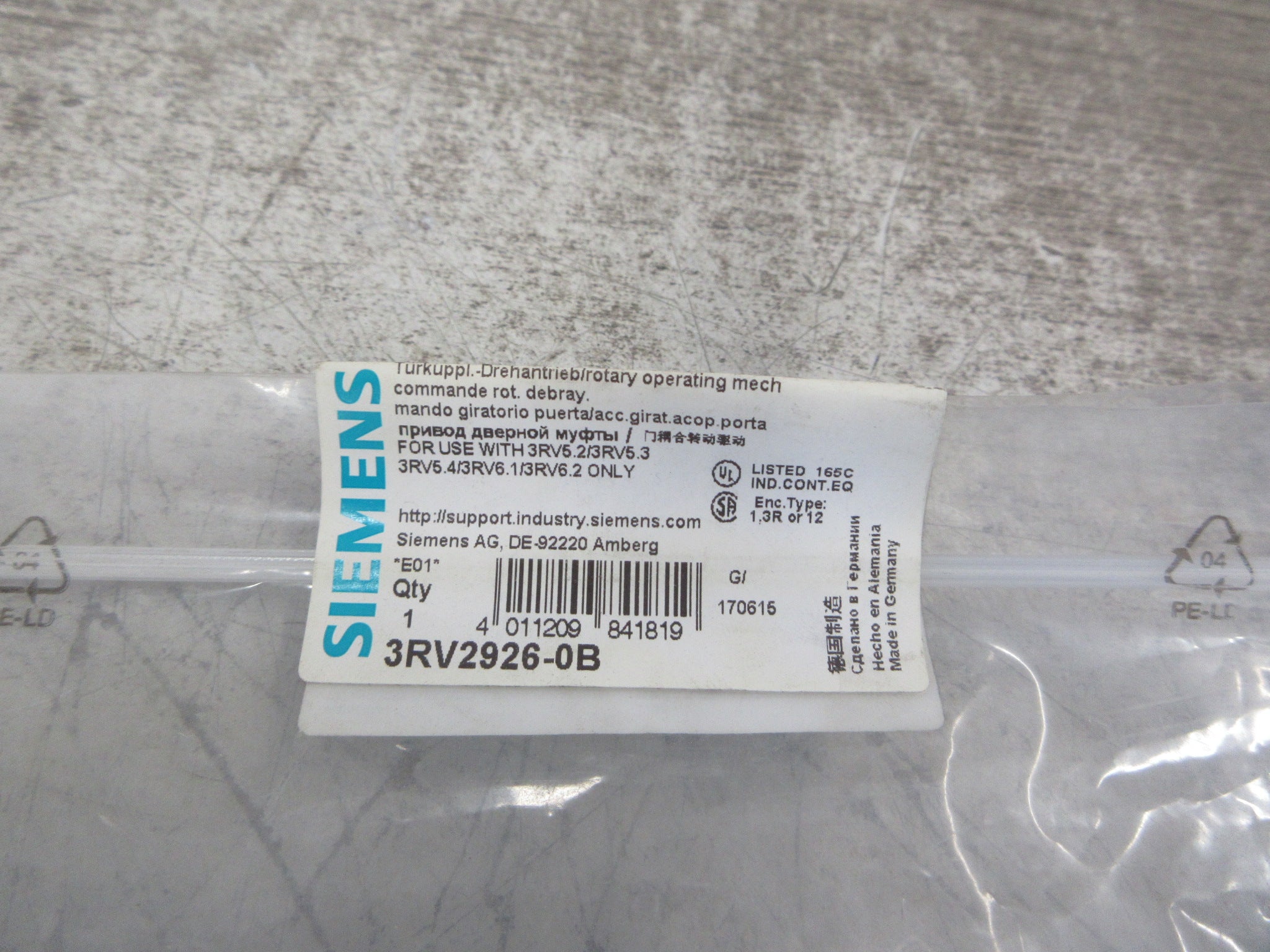Siemens Handle 3RV2926-0B New Surplus