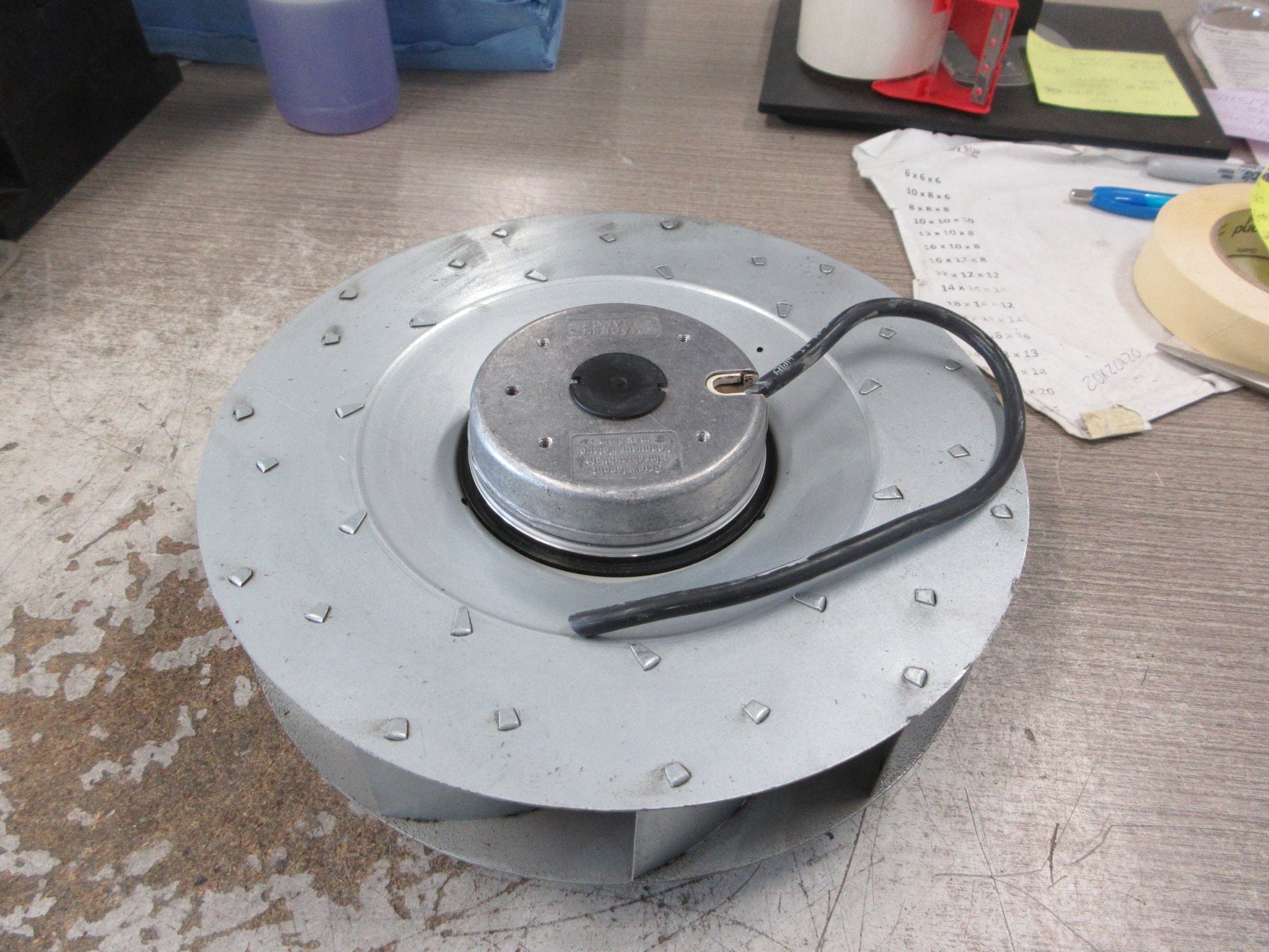 Ecofit Centrifugal Blower Fan 2RREu25 225x40R 120V 50/60Hz 2610/2820RPM Used