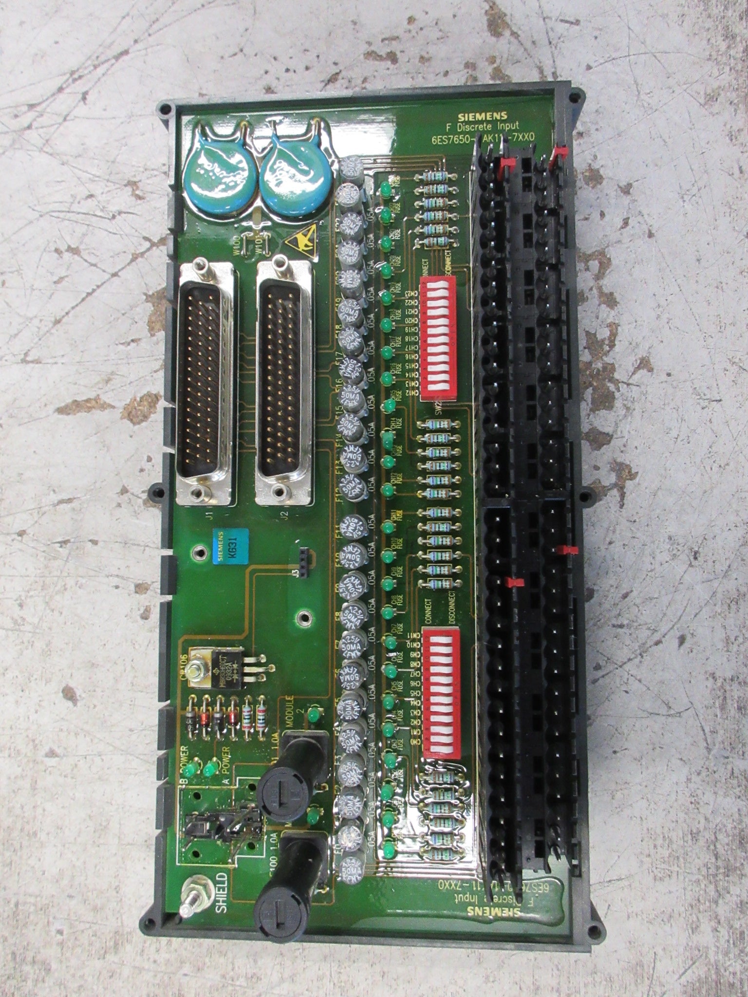 Siemens Failsafe Discrete Input MTA 6ES7650-1AK11-7XX0 24-Ch Used