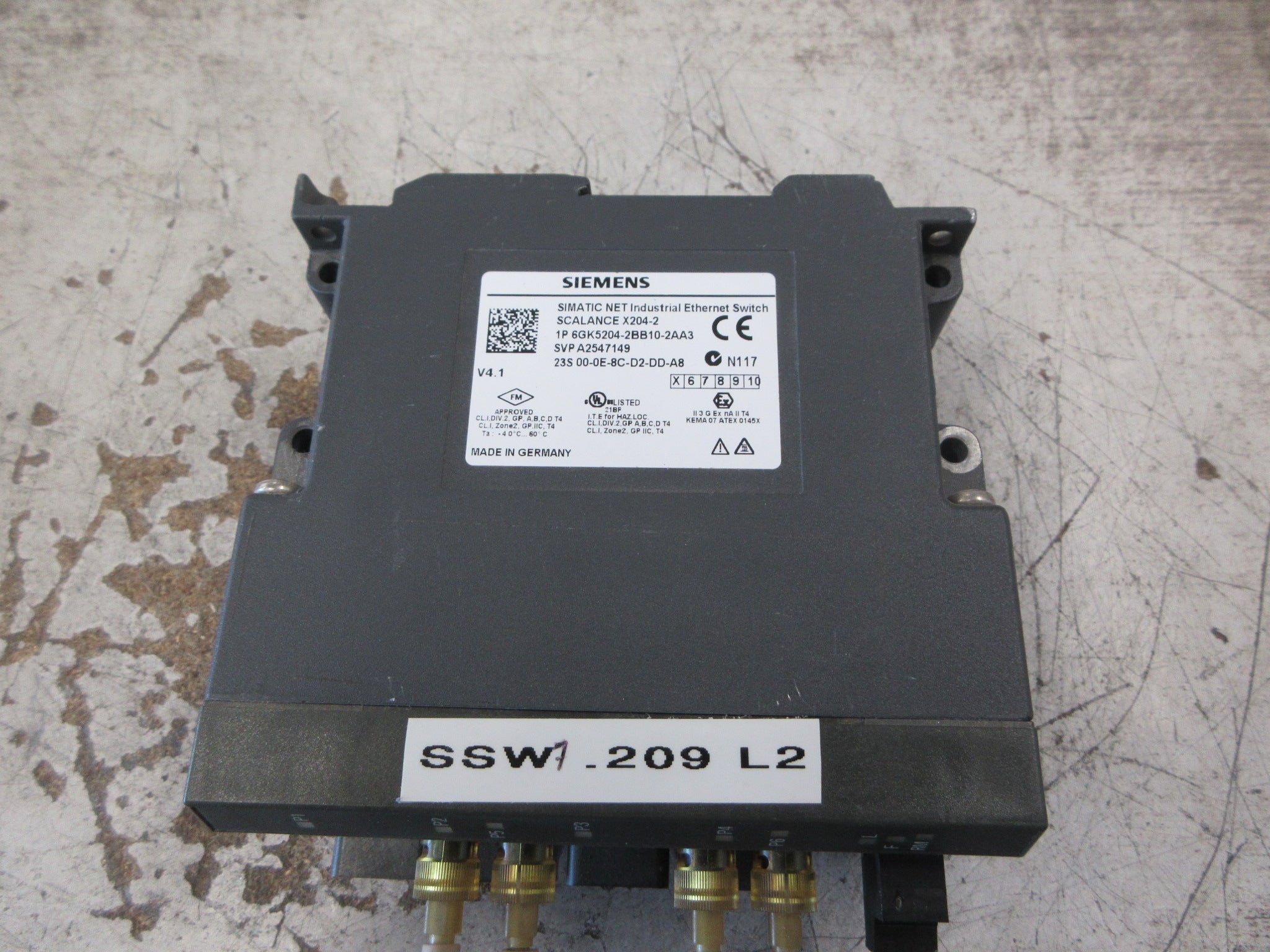 Siemens Simatic Net Scalance X204-2 Industrial Ethernet Switch Used