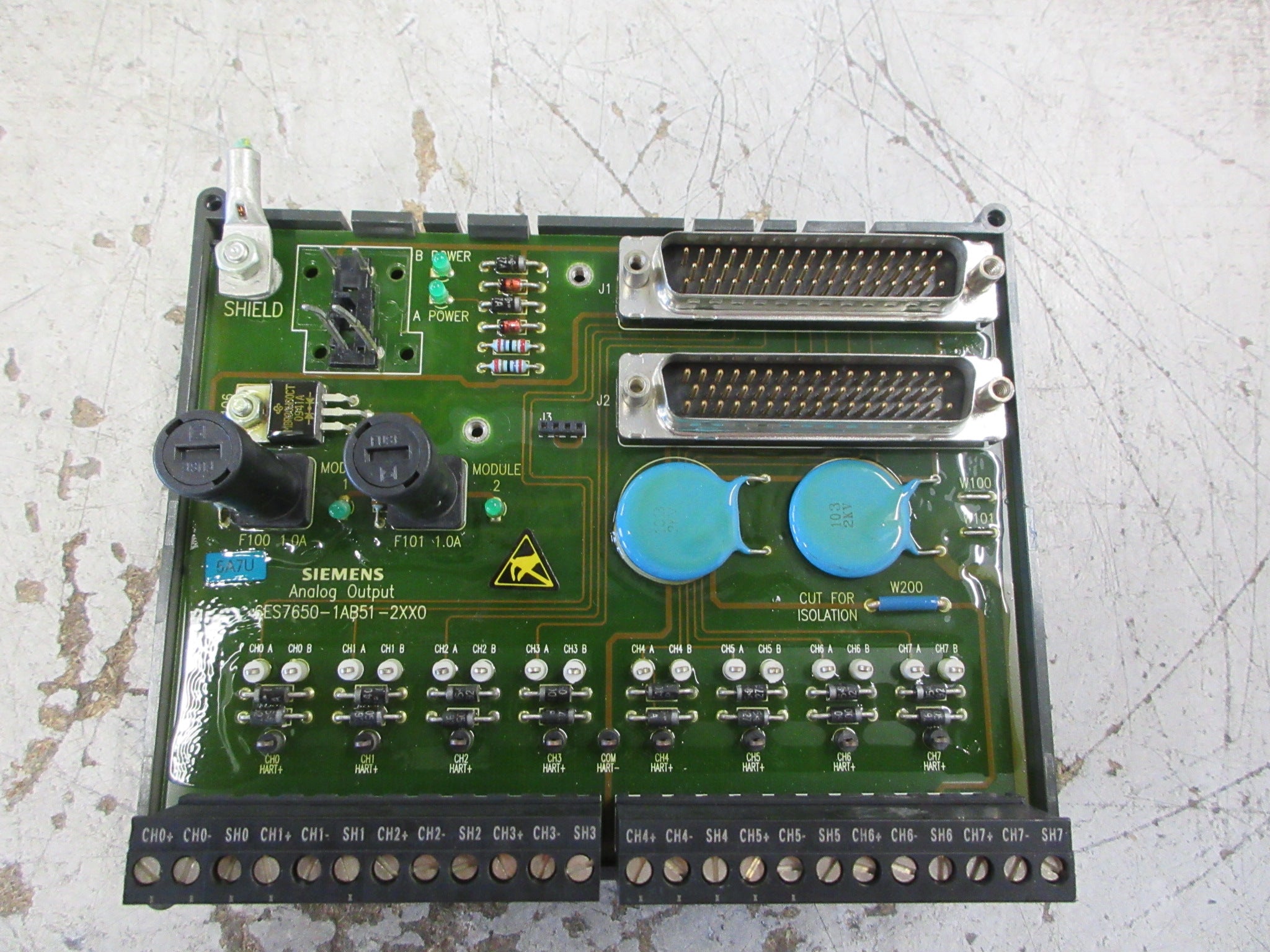 Siemens Analog Output MTA 6ES7650-1AB51-2XX0 8-Ch Used