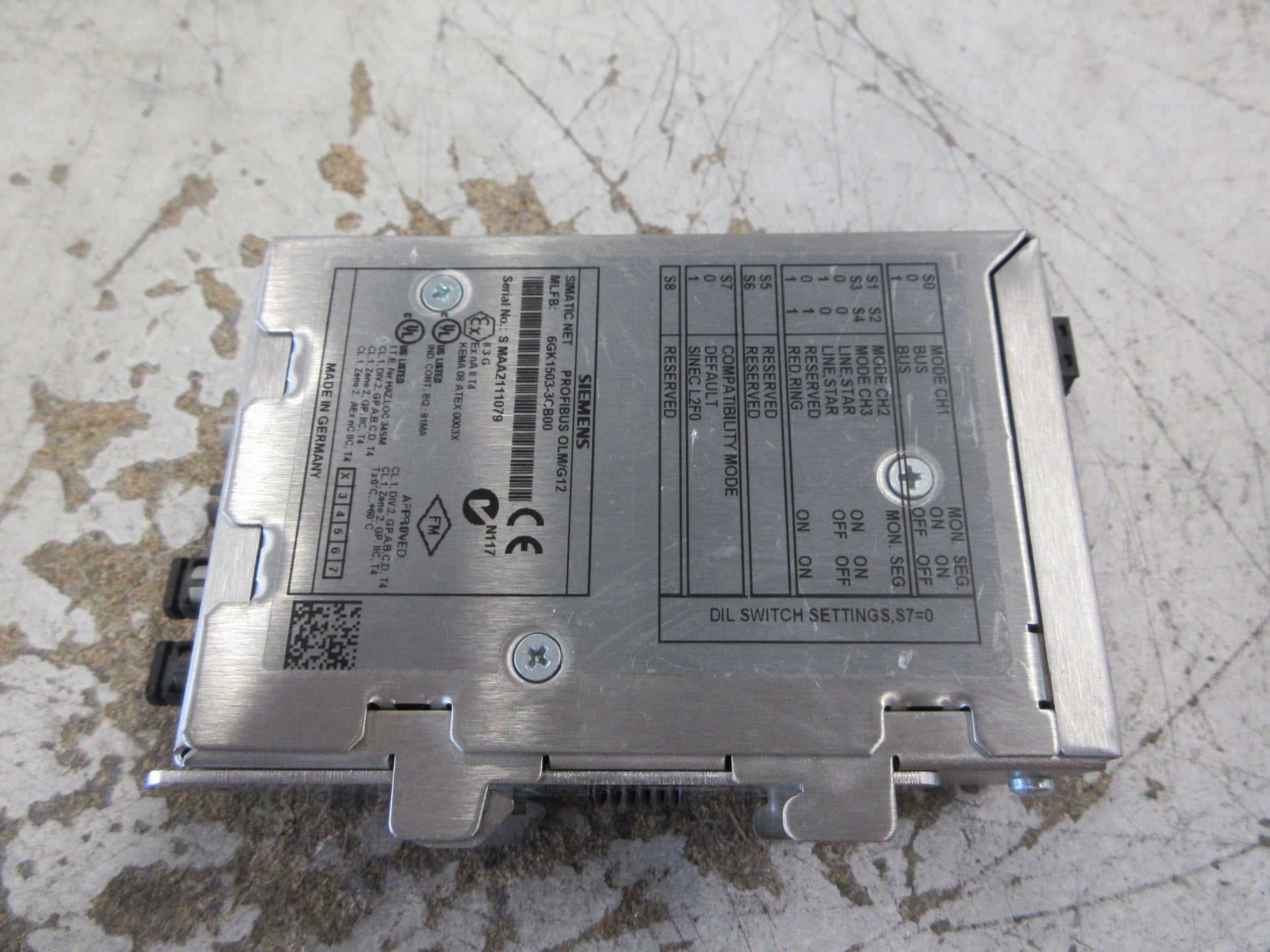 Siemens Simatic Net Profibus OLM/G12 Optical Link Module 6GK1503-3CB00 Used
