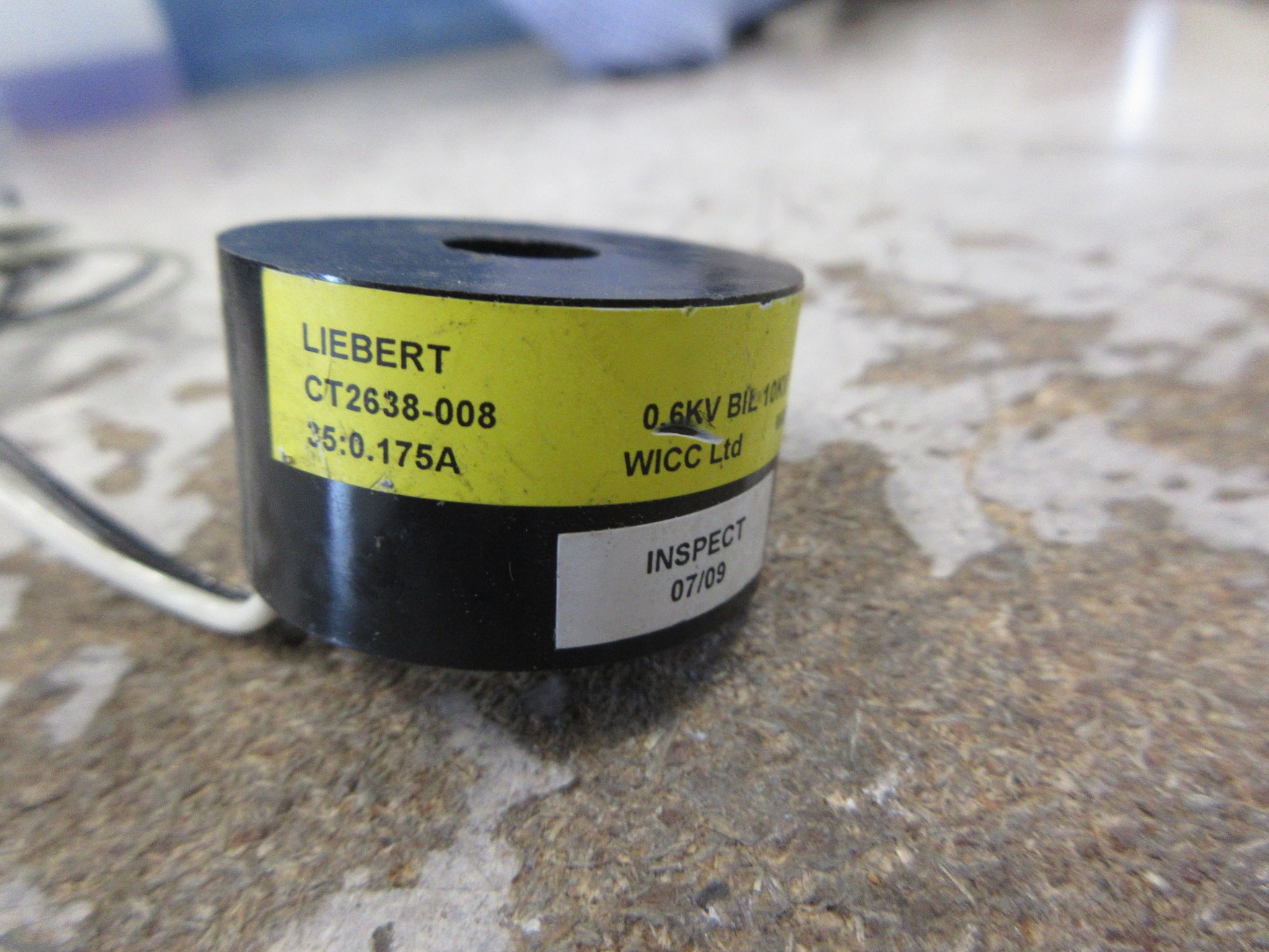 Liebert Current Transformer CT2638-008 Ratio 35:0.175A 600V 50-400Hz Used