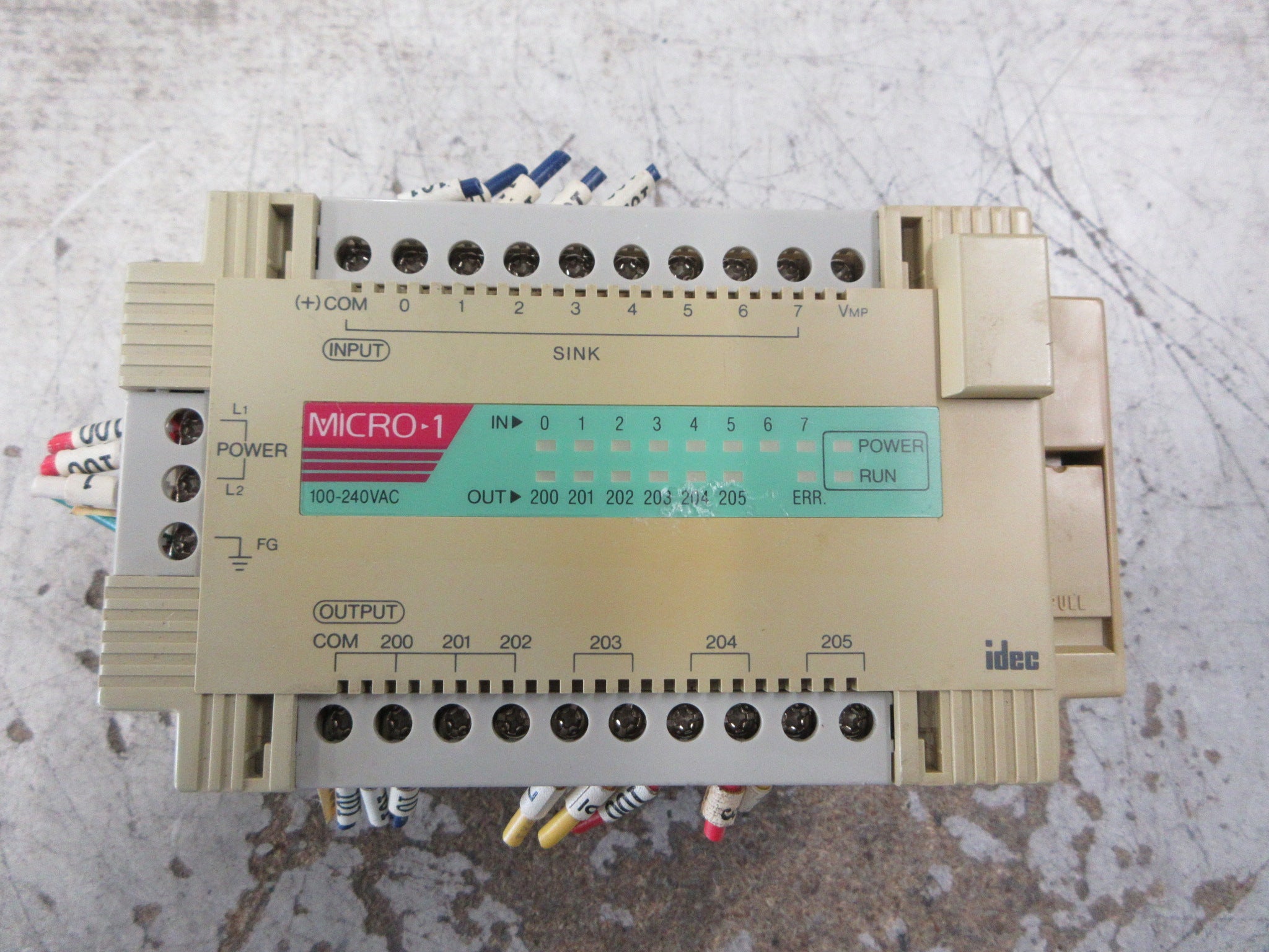 Idec Micro-1 Controller FC1A-C2A1E Power: 100-240VAC Input: 24VDC Used