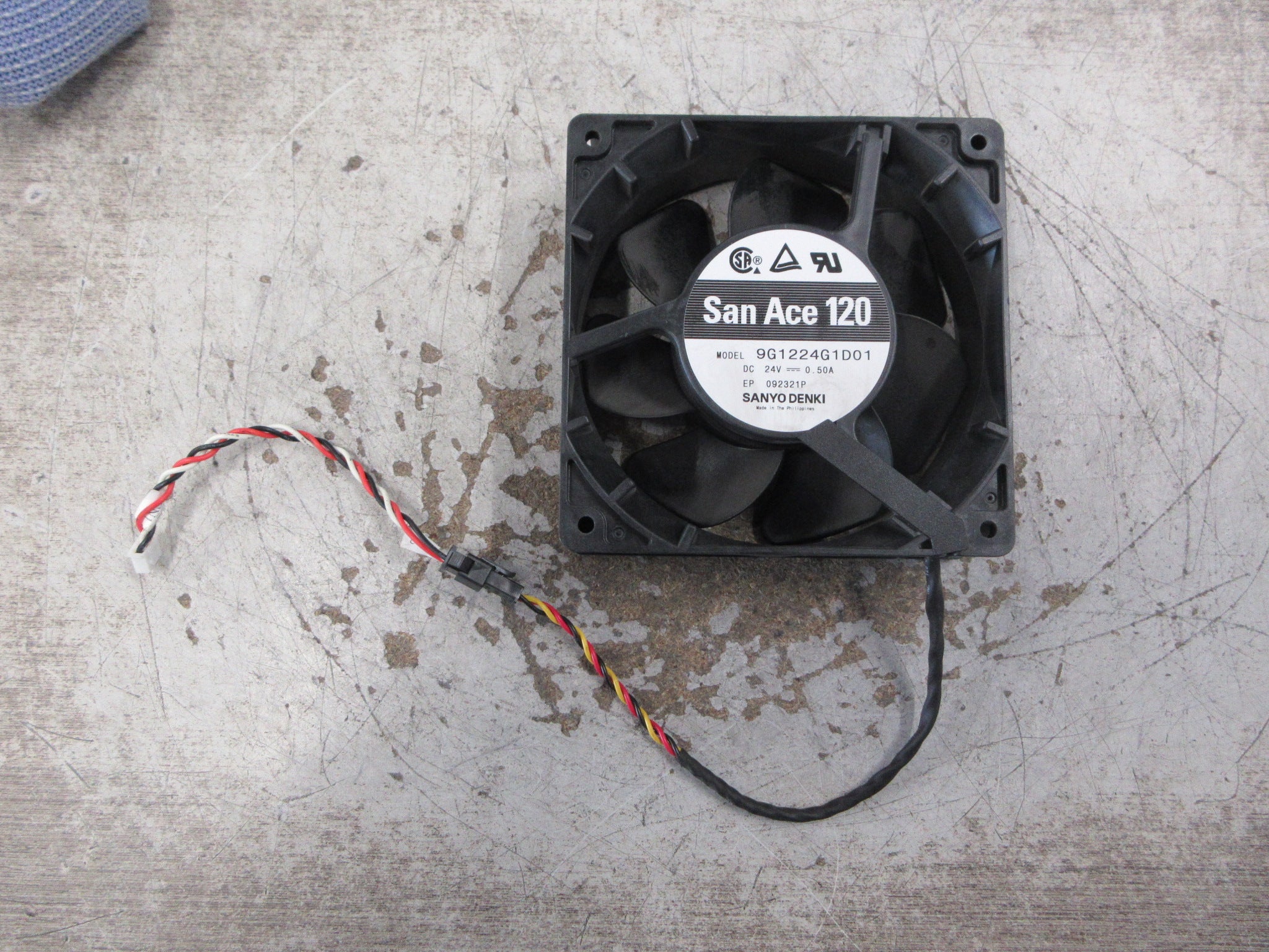 Sanyo Denki San Ace 120 Axial Fan 9G1224G1D01 24VDC 0.50A Used