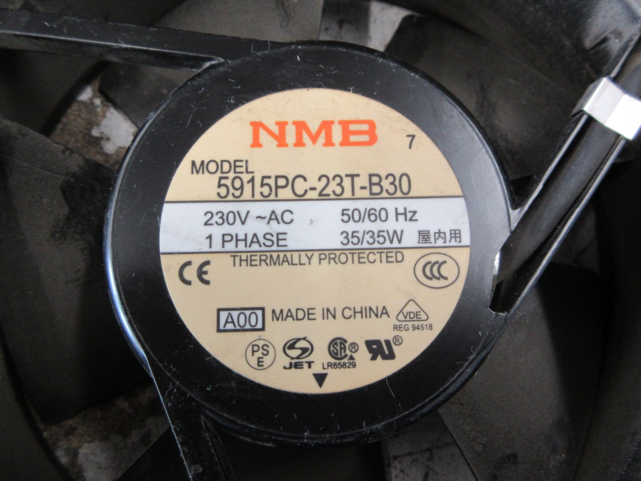 NMB Axial Fan 5915PC-23T-B30 230V 1Ph 50/60Hz 35W Used