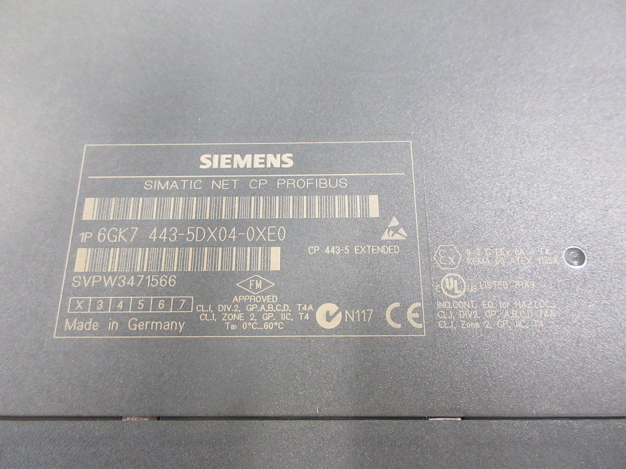 Siemens Simatic Net CP Profibus Comm. Module 6GK7 443-5DX04-0XE0 Used