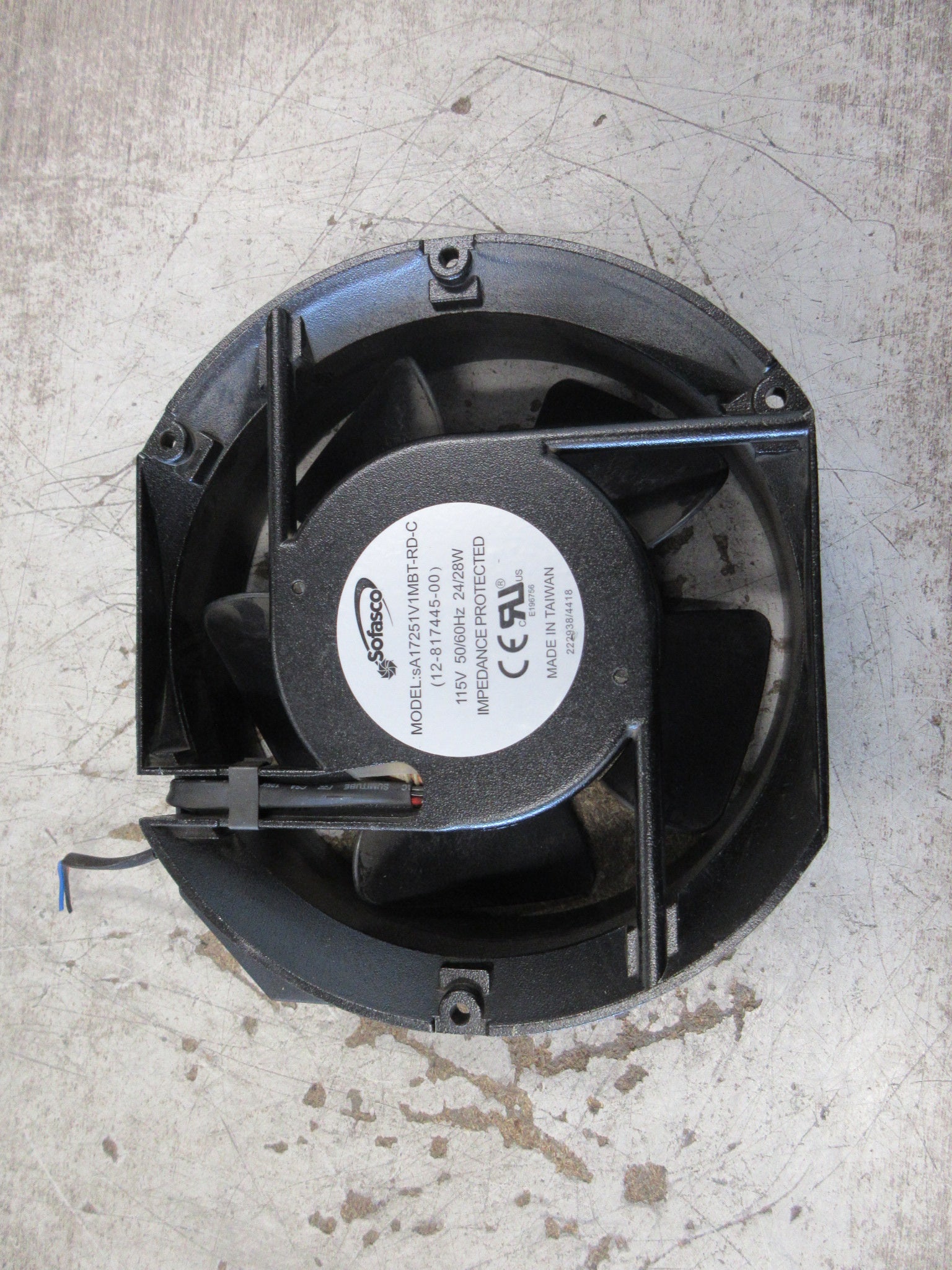 Sofasco Axial Fan sA17251V1MBT-RD-C 115V 50/60Hz 24/28W Used