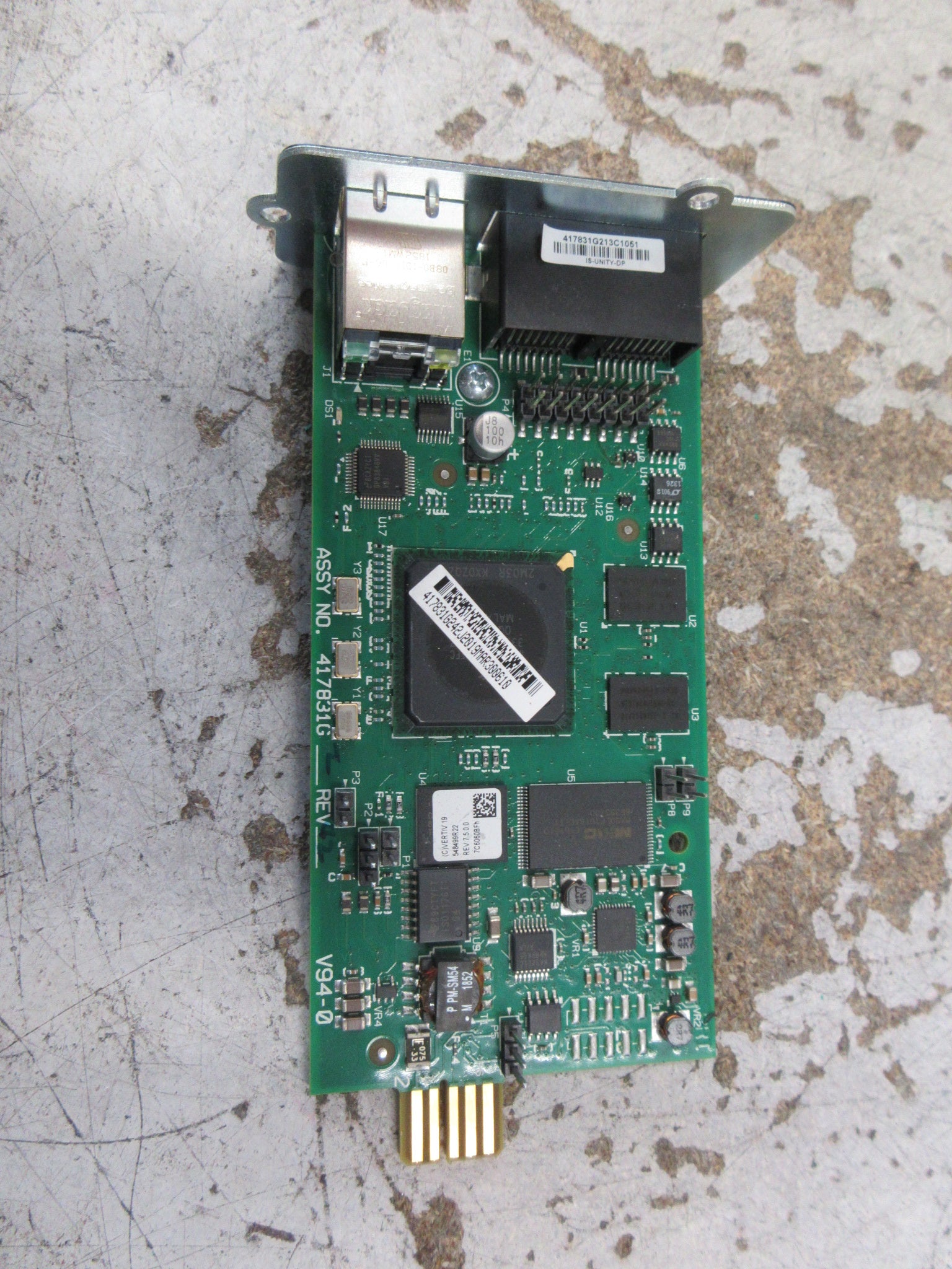 Vertiv IS-UNITY-DP Network Card 417831G2 Rev. 42 Used