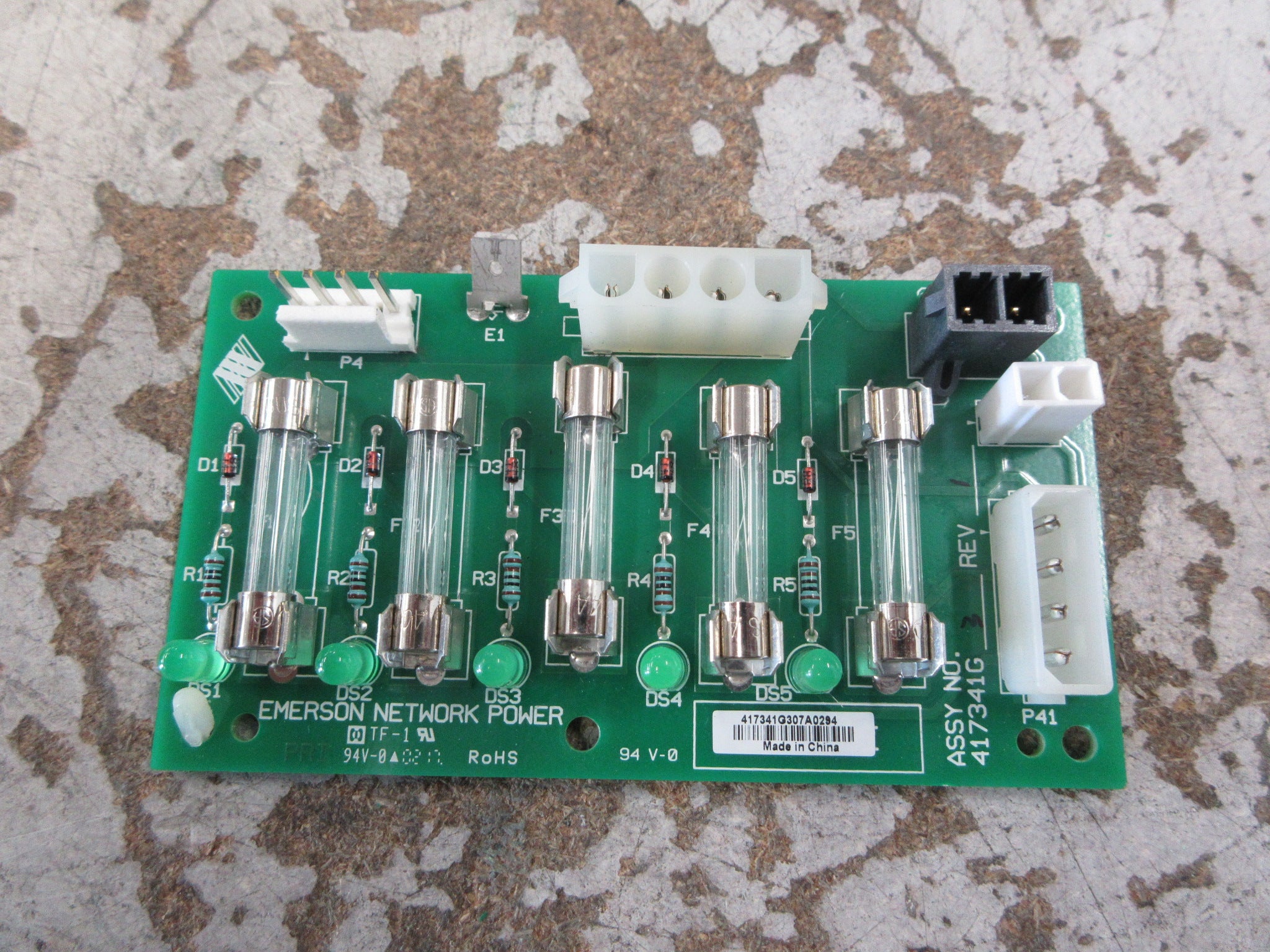 Emerson Global Fuse Board 417341G3 Rev. 1 Used