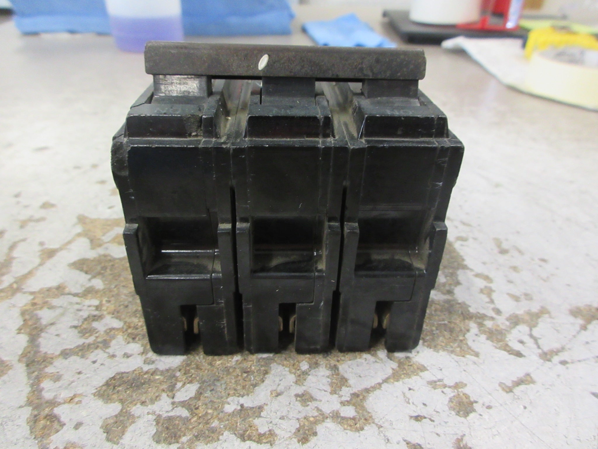 GE Clip-On Circuit Breaker THQL32050 50A 240V 3P *Chipped Base* Used