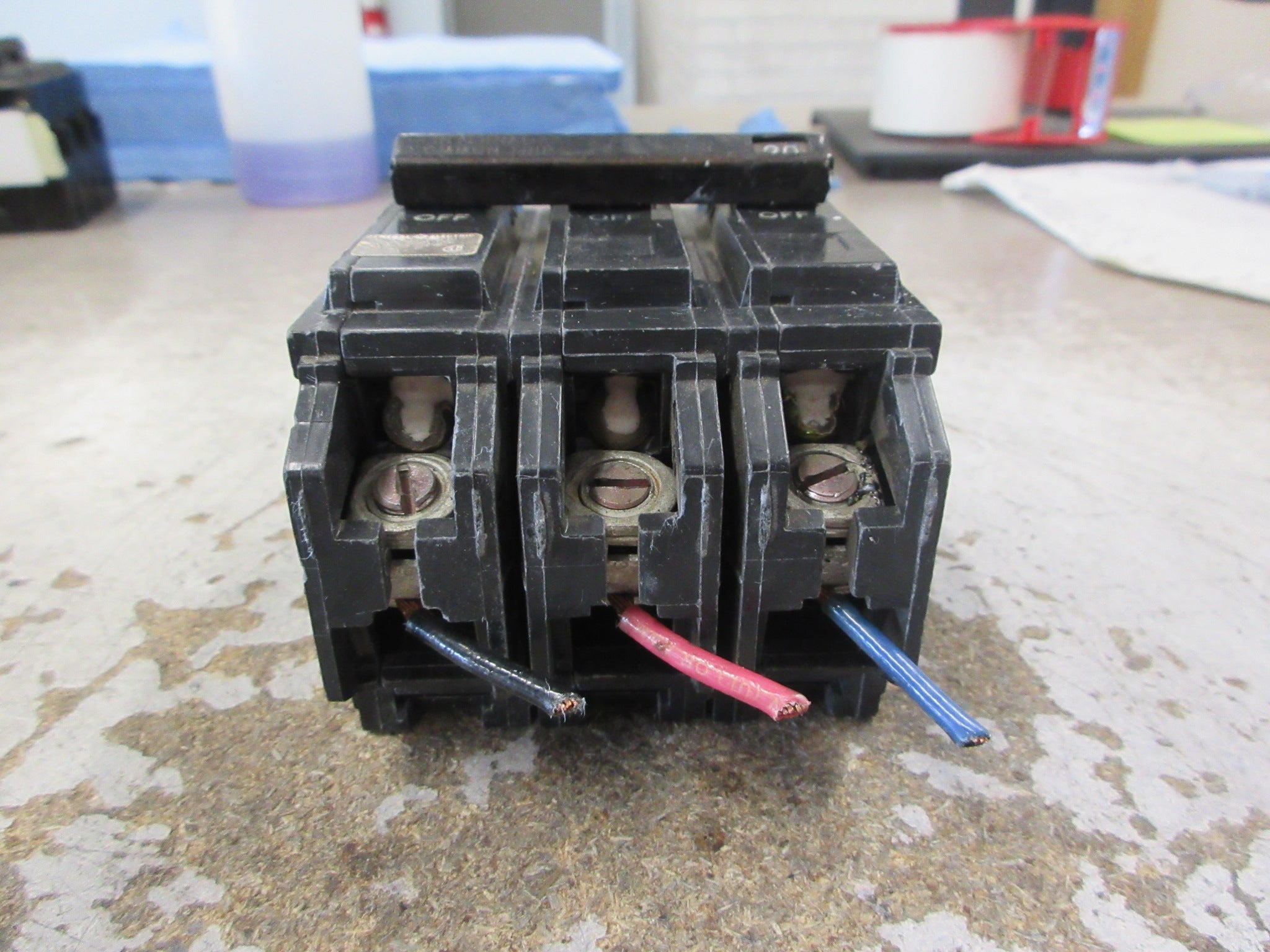 GE Clip-On Circuit Breaker THQL32020 20A 240V 3P Used