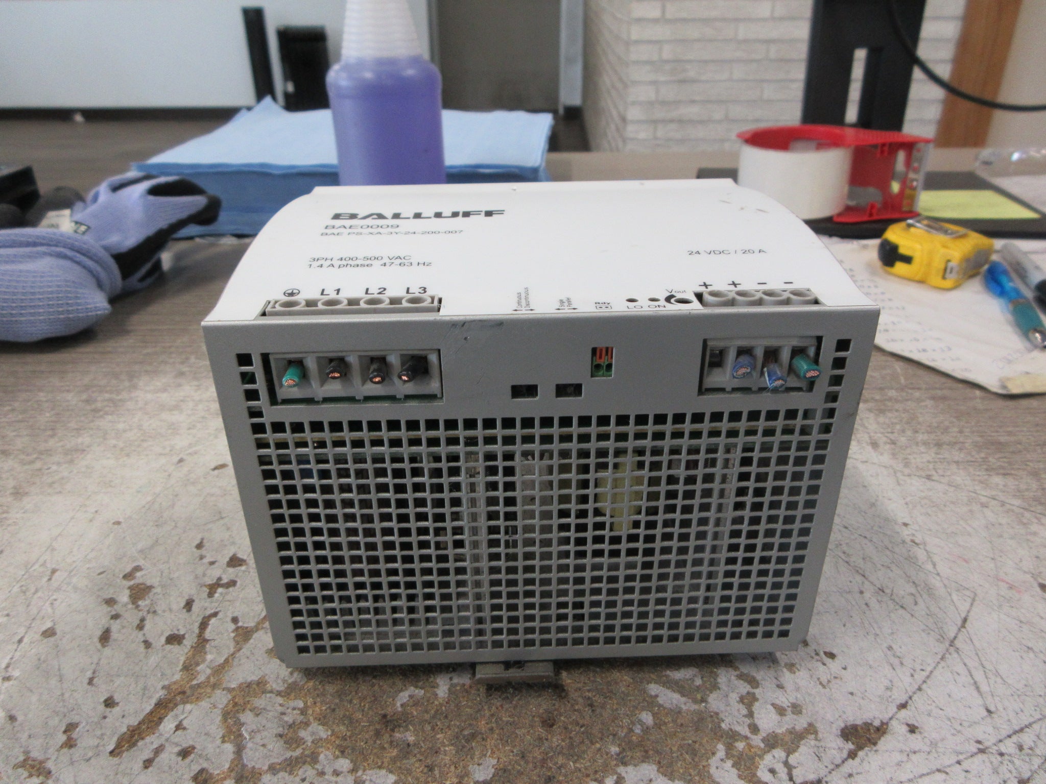 Balluff BAE0009 Power Supply BAE PS-XA-3Y-24-200-007 480W Used