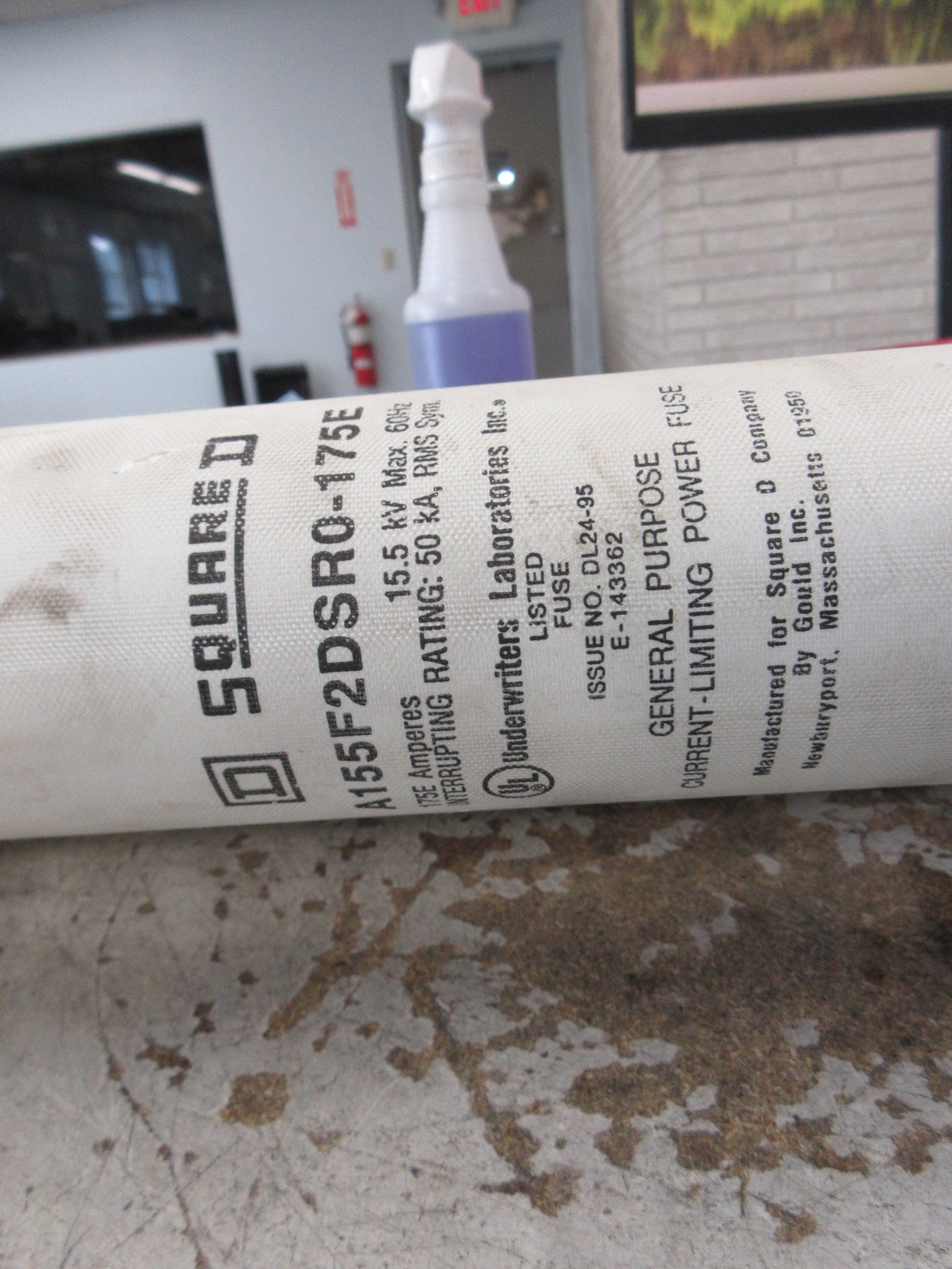 Square D Fuse A155F2DSR0-175E 15.5KV 175E Used