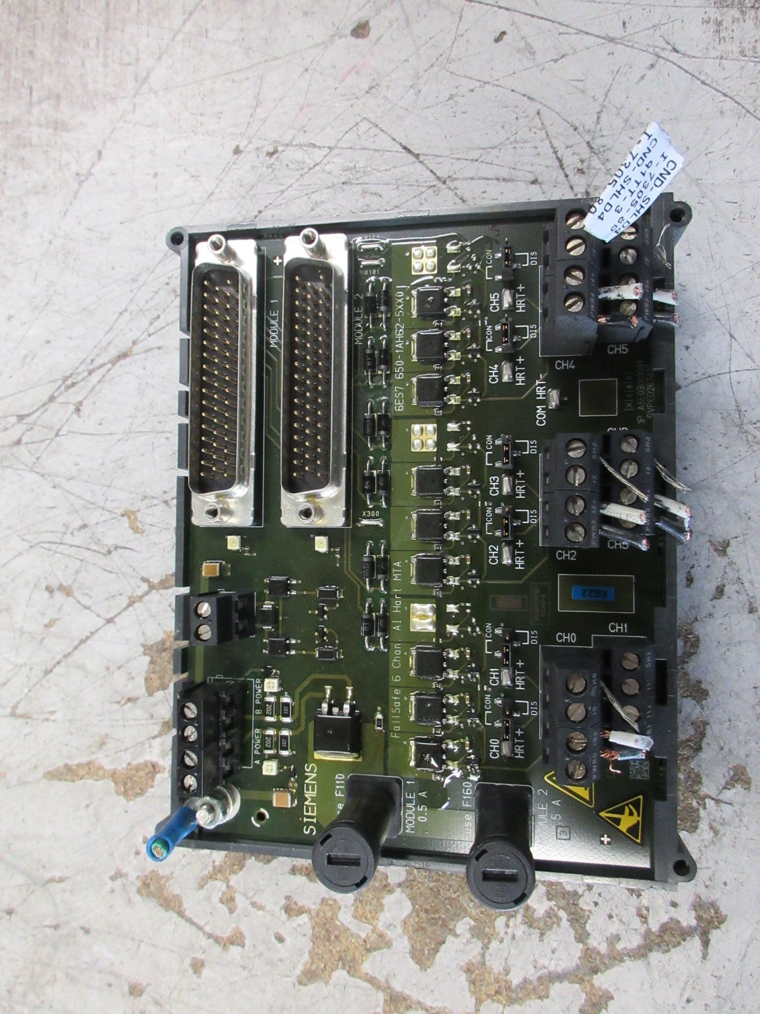 Siemens FailSafe Analog Input MTA 6ES7650-1AH62-5XX0 6-Ch 24VDC 0.5A Used