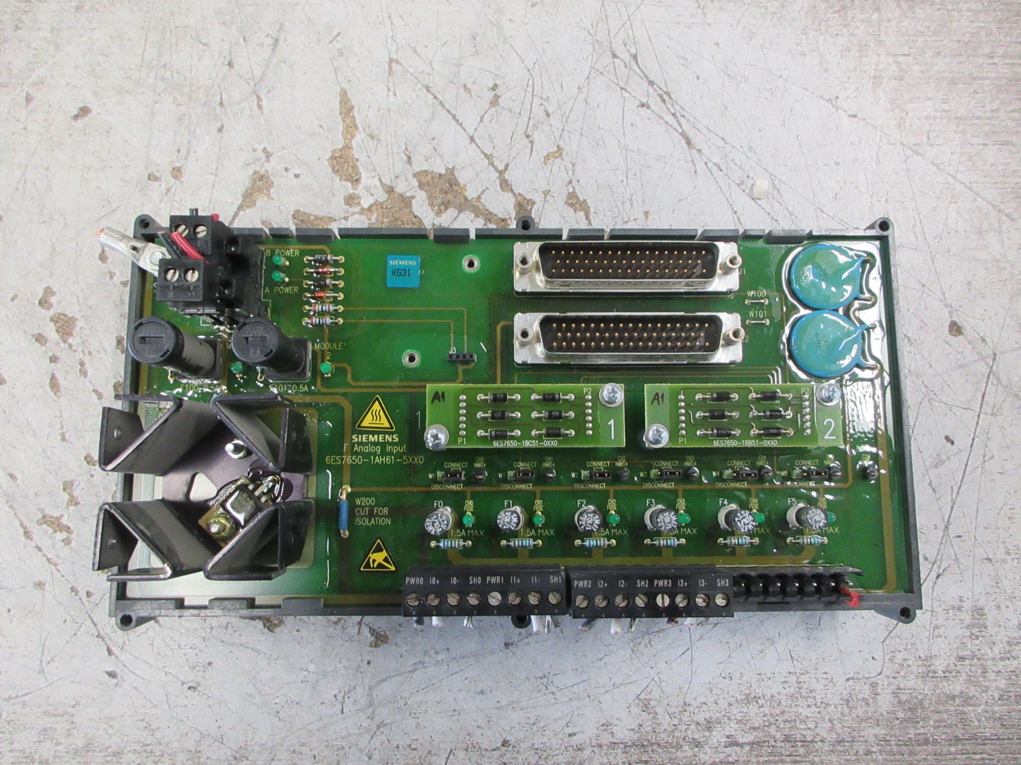 Siemens FailSafe Analog Input MTA 6ES7650-1AH61-5XX0 6-Ch 9.368A 24VDC Used
