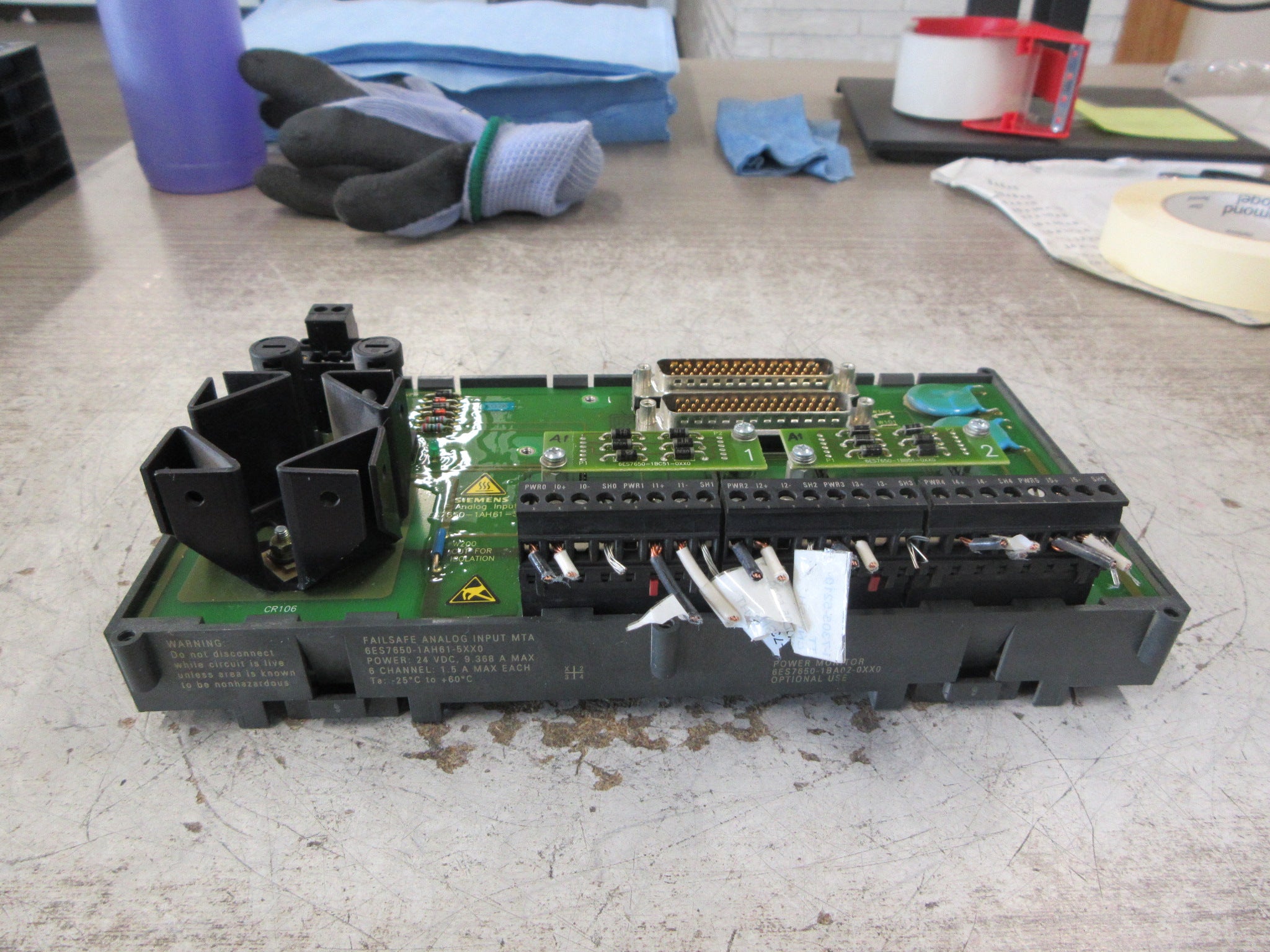 Siemens FailSafe Analog Input MTA 6ES7650-1AH61-5XX0 6-Ch 9.368A 24VDC Used