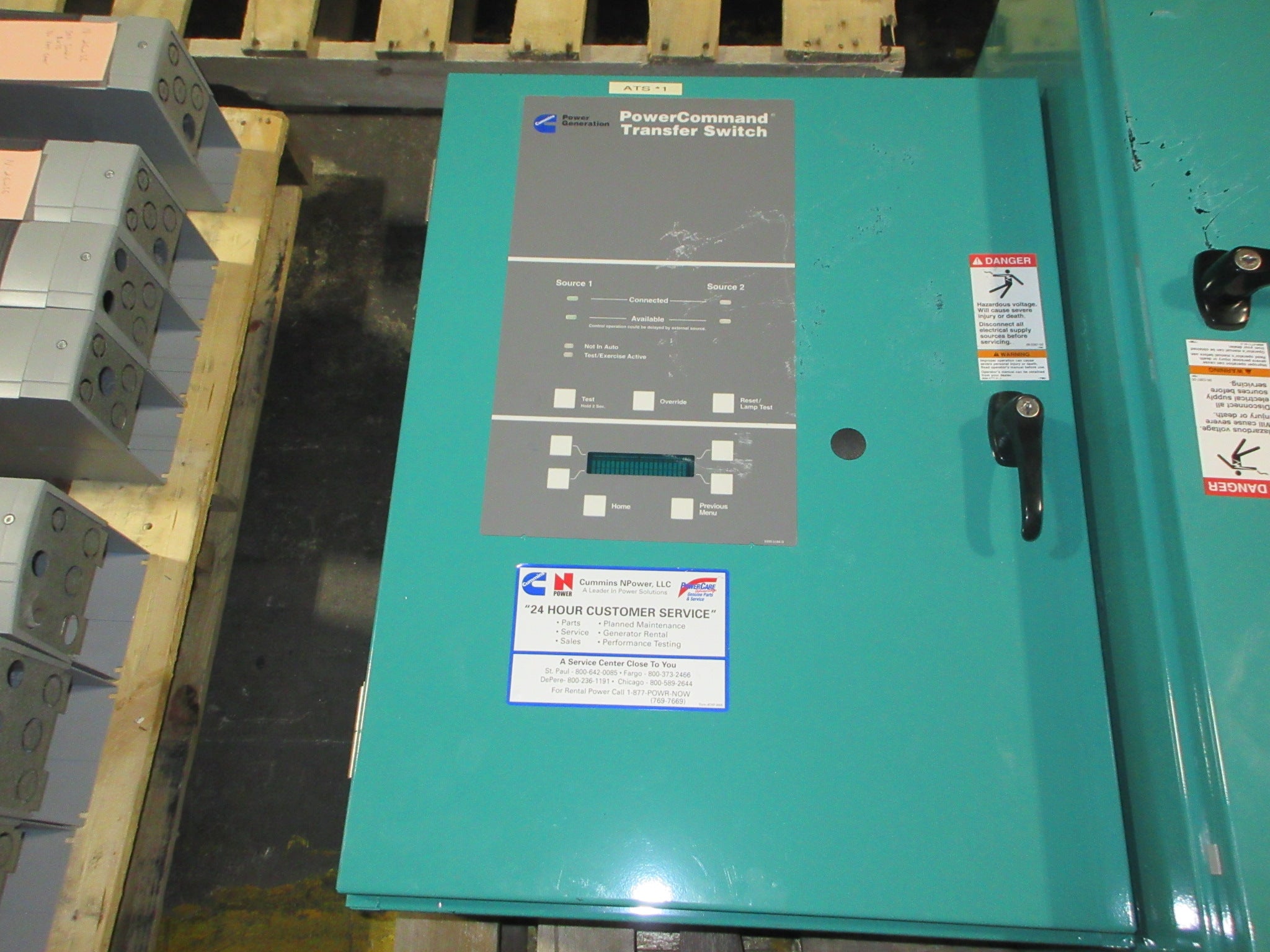 Cummins PowerCommand Automatic Transfer Switch OTPCA-5630056 70A 480V 3P Used