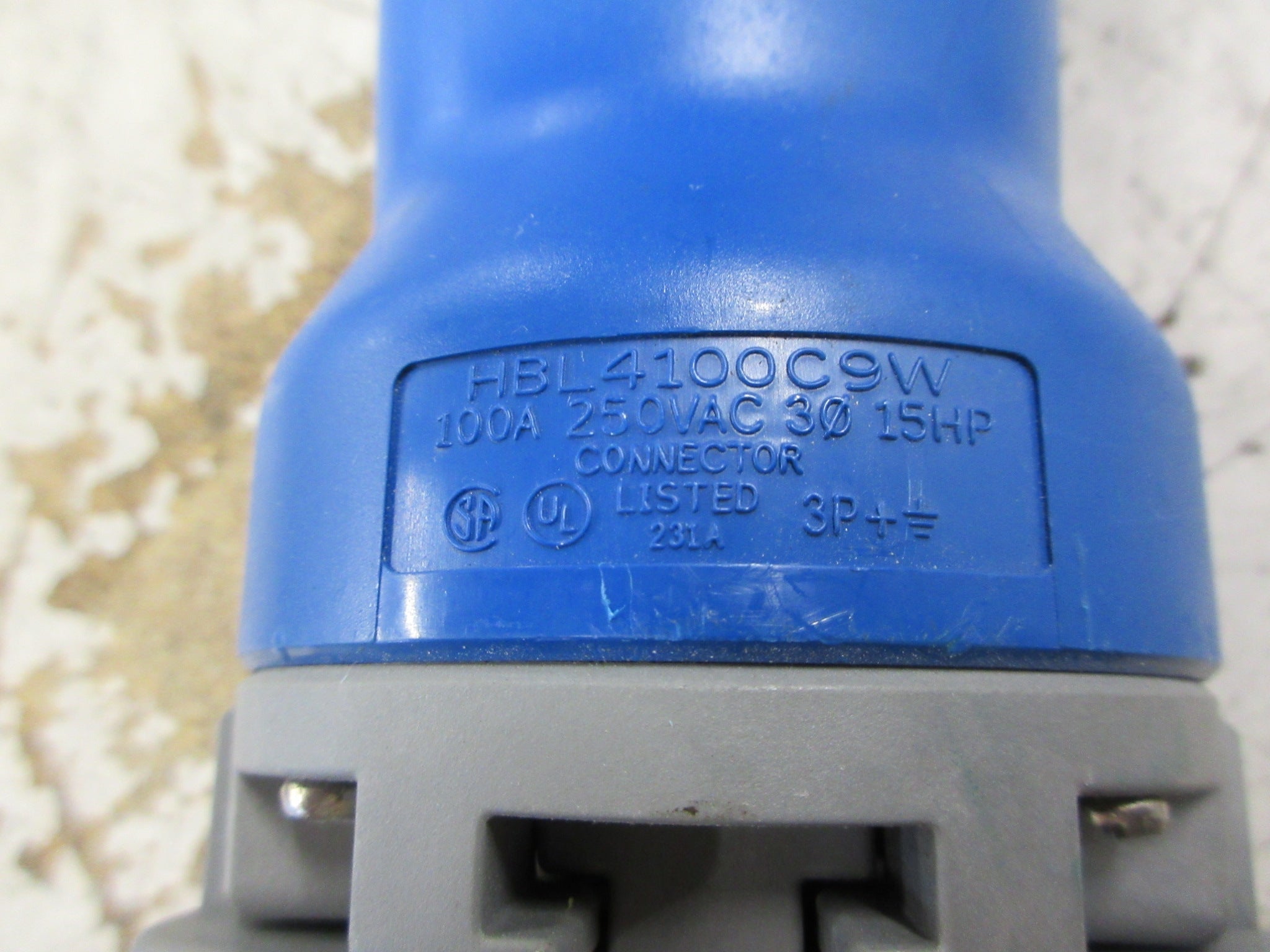 Hubbell Connector HBL4100C9W 100A 250V 3Ph Used