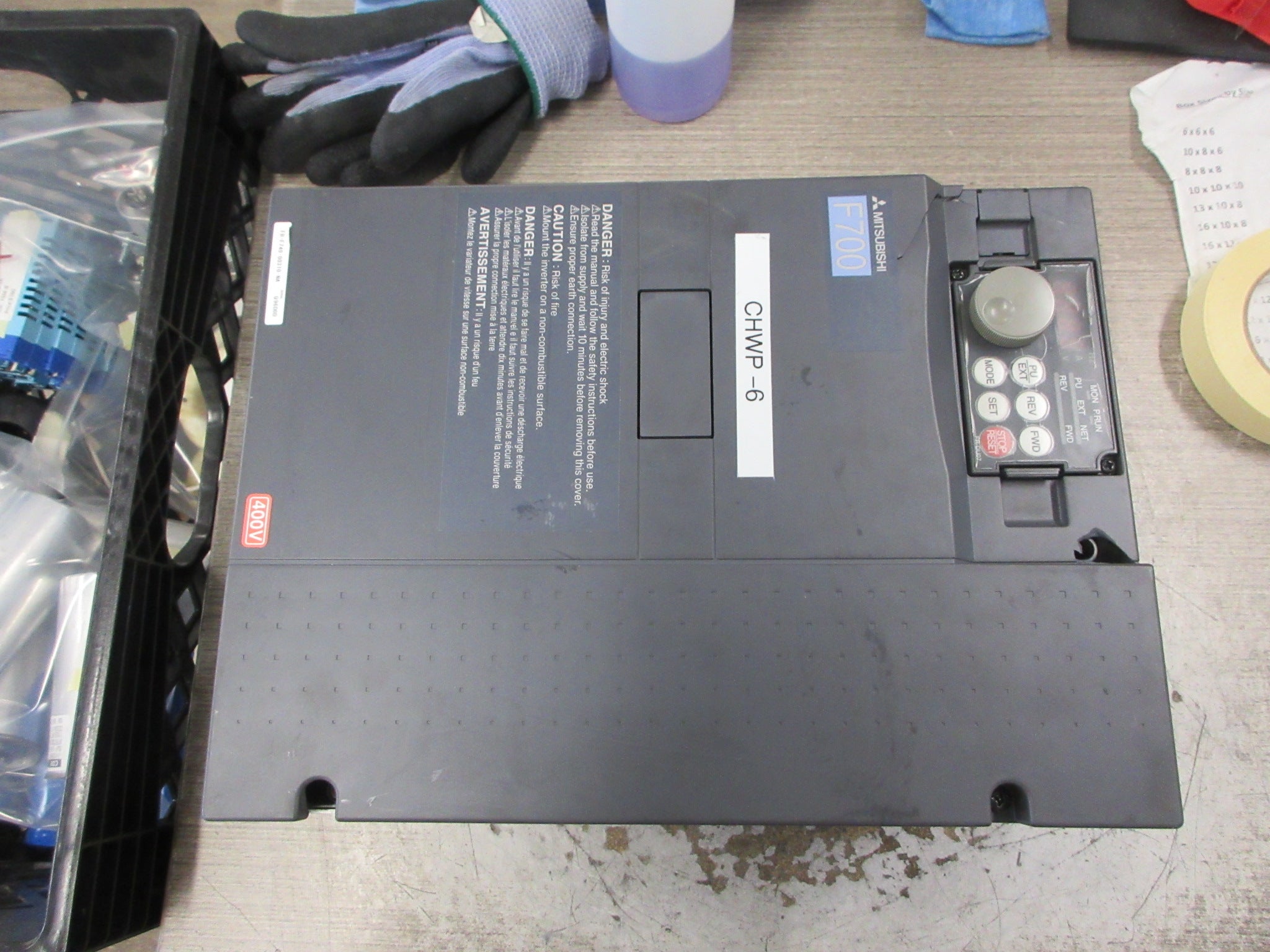 Mitsubishi F700 AC Drive FR-F740-00310-NA 20HP 3Ph Used