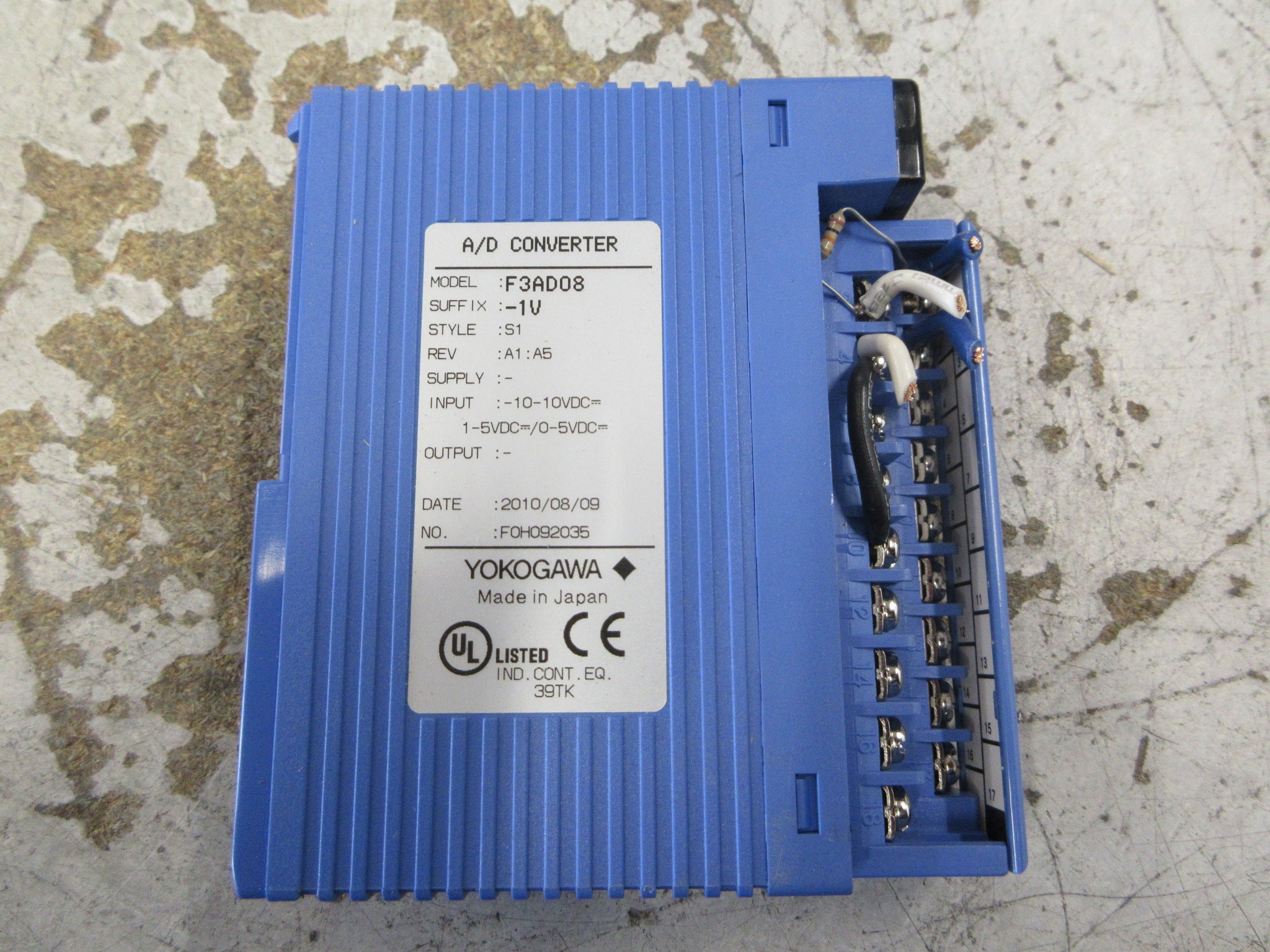 Yokogawa S1 A/D Converter Module F3AD08 Rev. A1:A5 Used