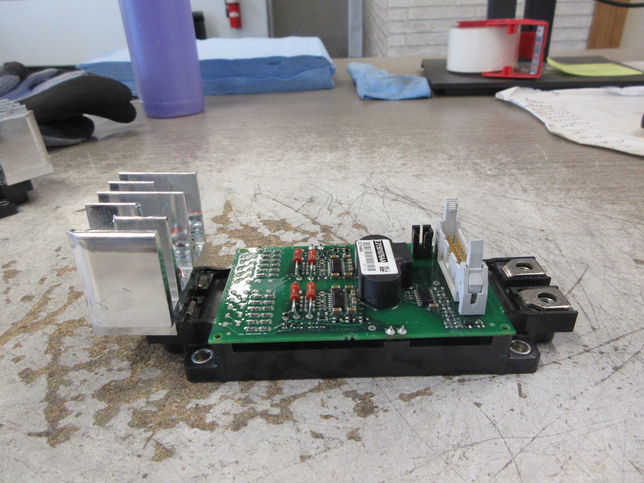 Mitsubishi IGBT Module CM800DX-24T1 W/Control Board W/Heat Sink Used