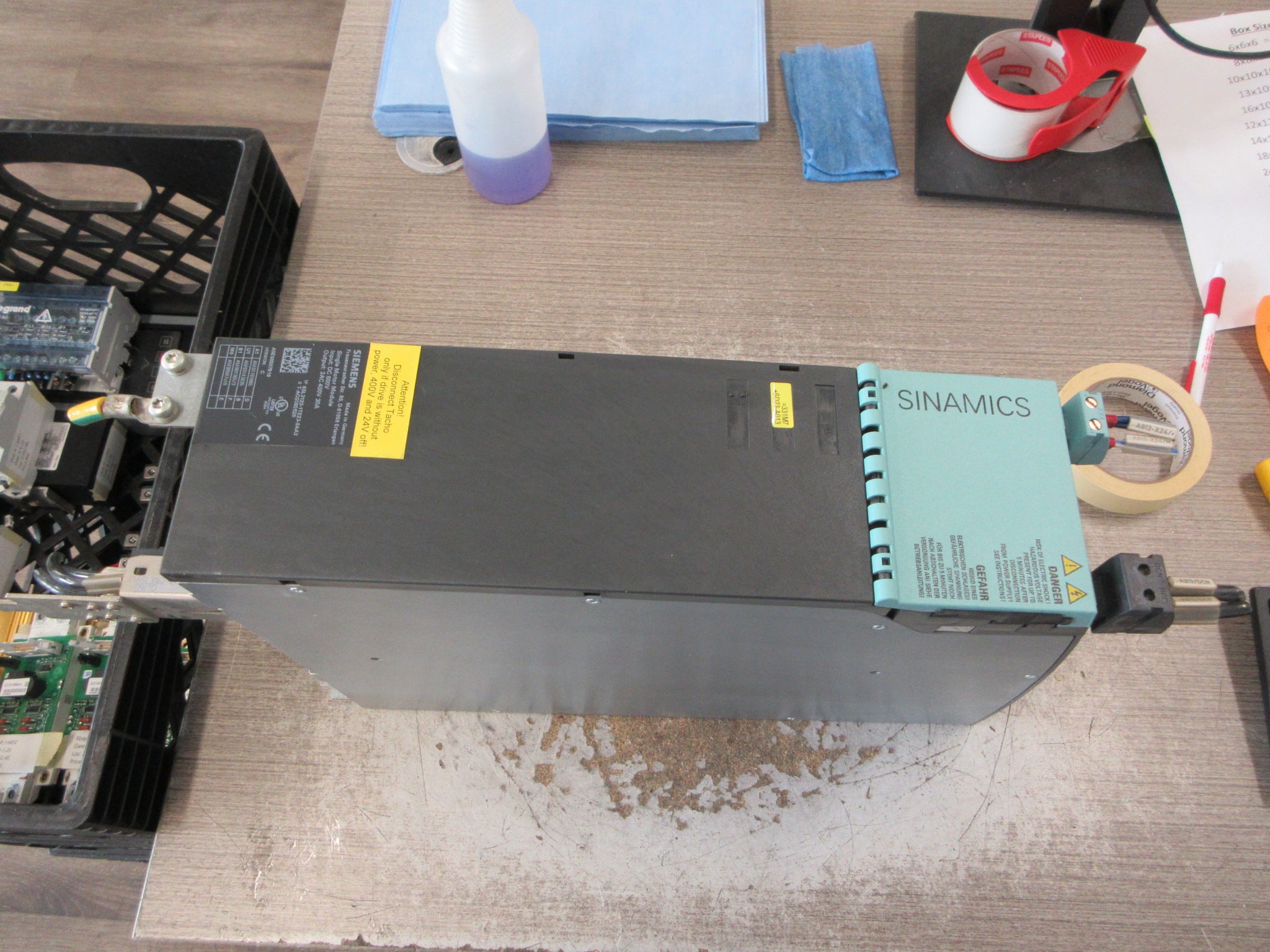Siemens Single Motor Module 6SL3120-1TE23-0AA3 Ver.C Input: 600VDC Used