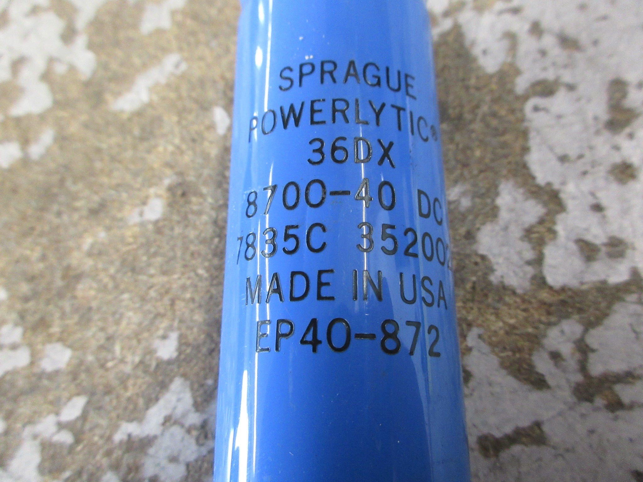 Sprague Powerlytic Capacitor EP40-872 8700uF 40VDC Used