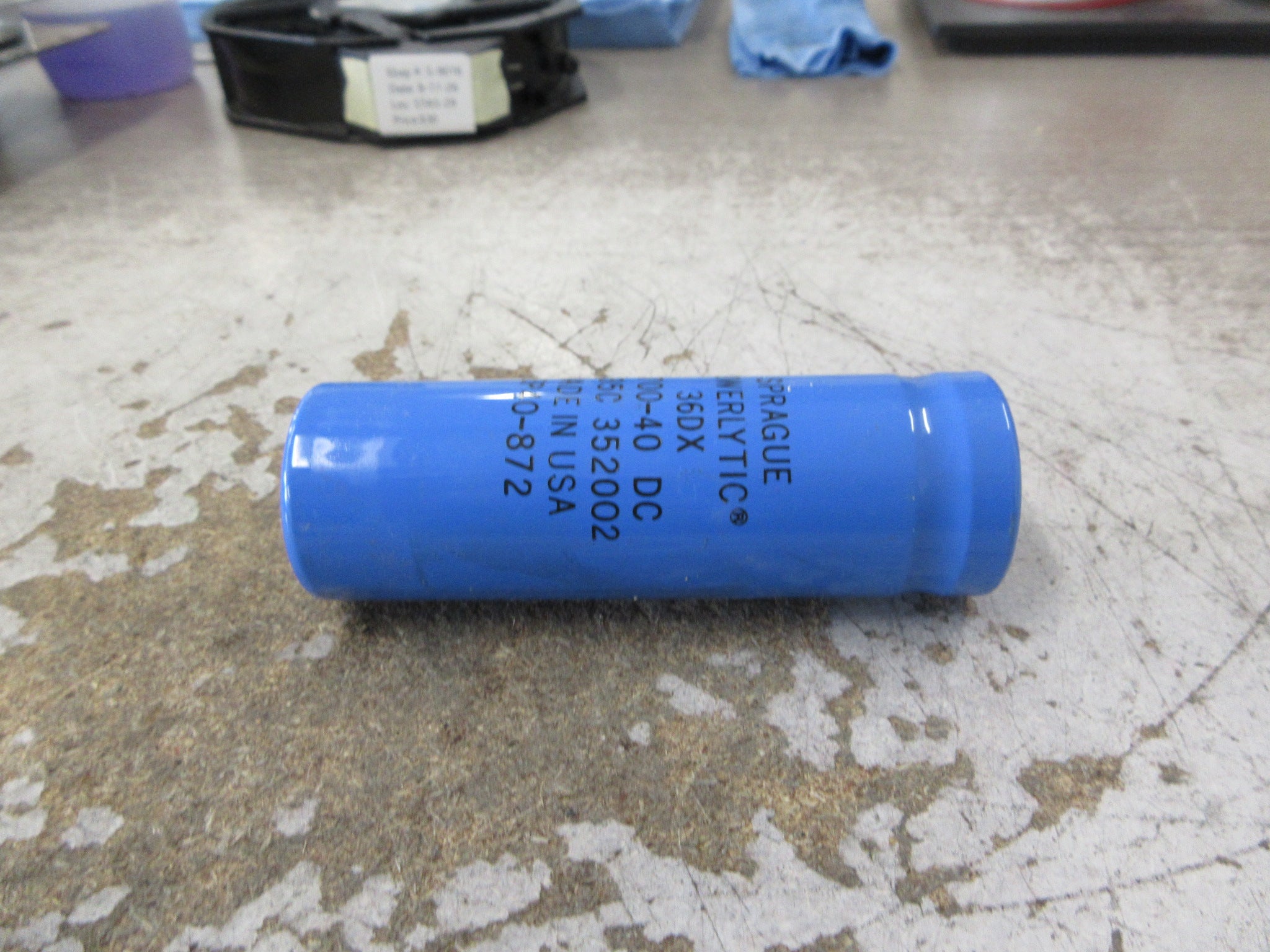 Sprague Powerlytic Capacitor EP40-872 8700uF 40VDC Used