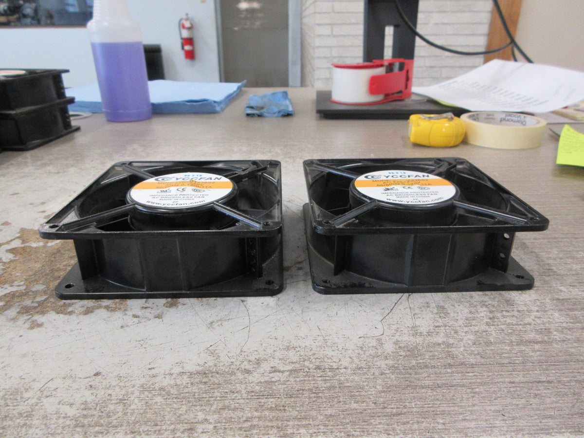 YCCFAN Axial Fan YAH1238S2 220-240V 50/60Hz 0.12/0.11A *Lot of 2* Used