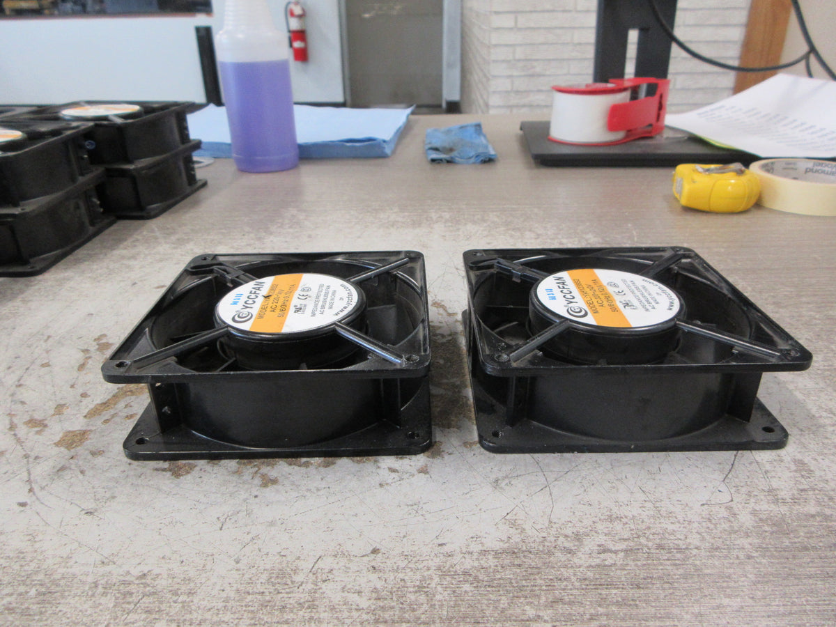 YCCFAN Axial Fan YAH1238S2 220-240V 50/60Hz 0.12/0.11A *Lot of 2* Used