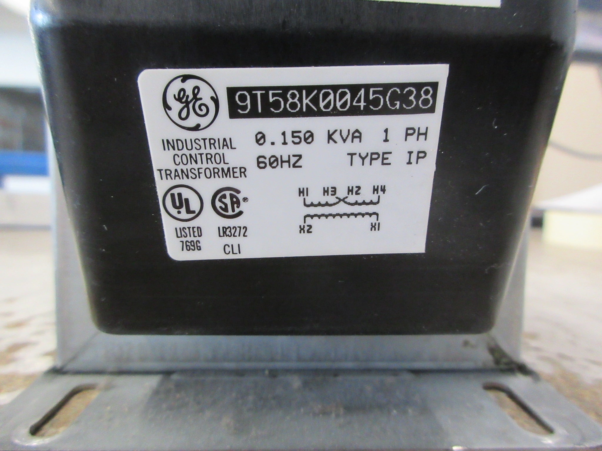 GE Control Transformer 9T58K0045G38 0.150kVA Pri: 240/480V Sec: 120V 1Ph Used