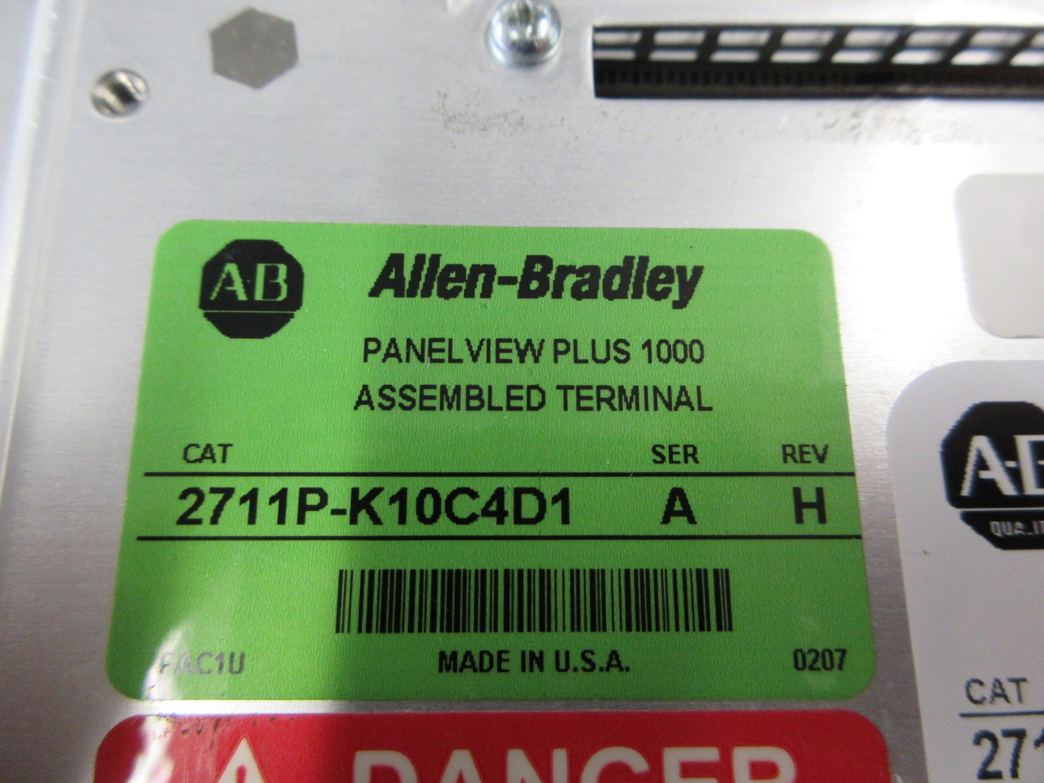 Allen-Bradley PanelView Plus 1000 2711-K10C4D1 Ser. A Rev. H Used