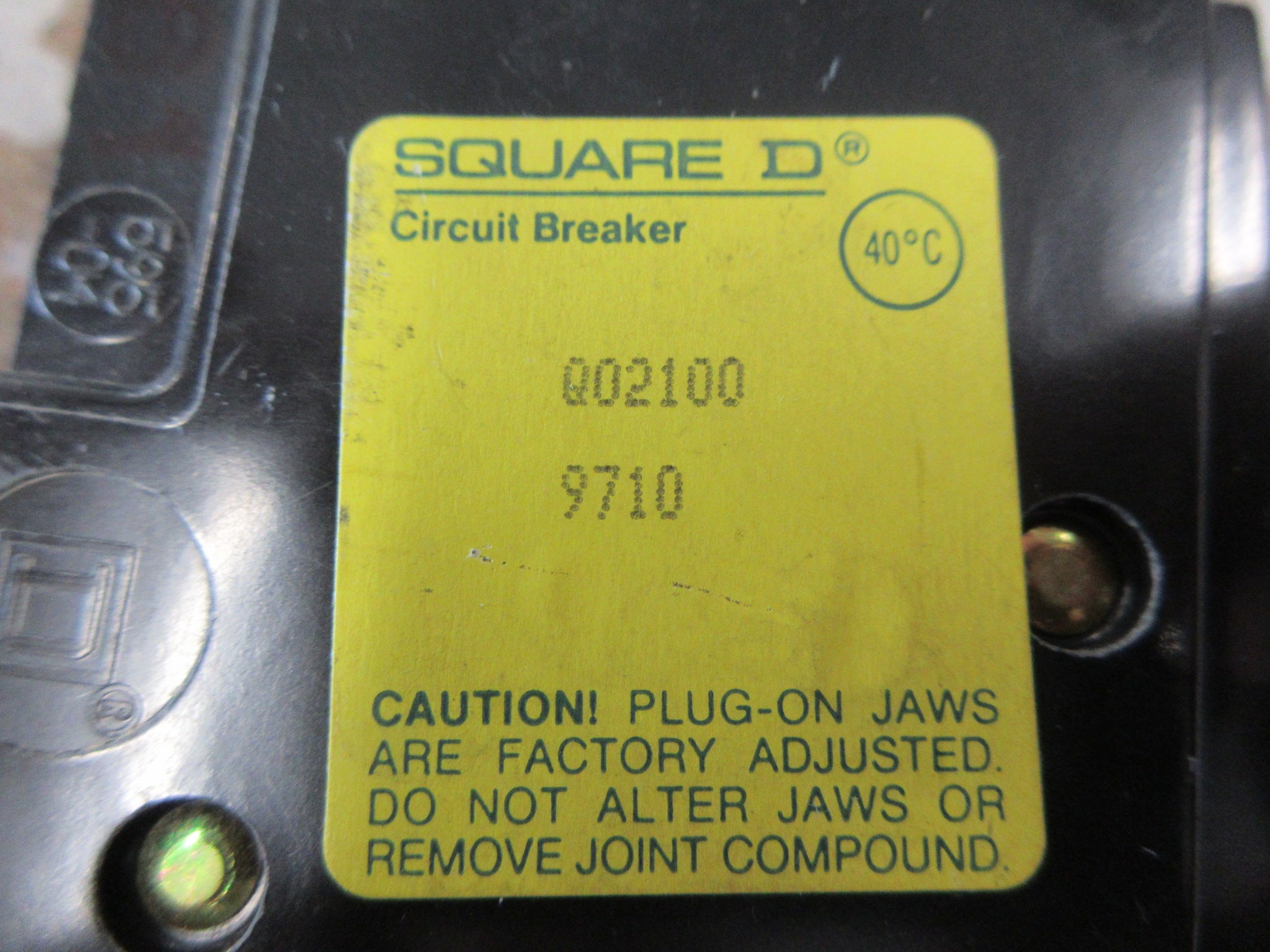 Square D Clip-On Circuit Breaker QO2100 100A 120/240V 2P Used