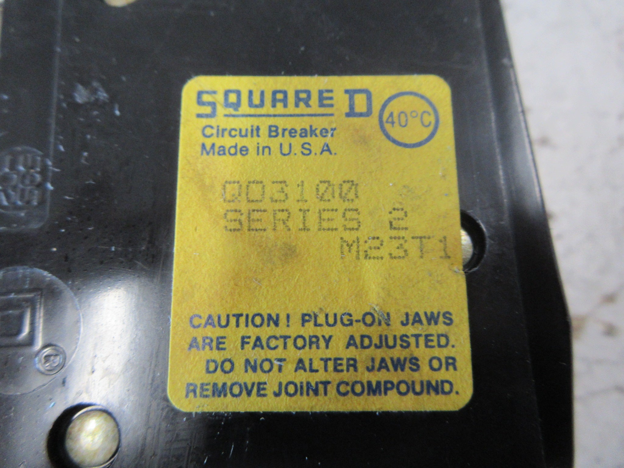 Square D Clip-On Circuit Breaker QO3100 Ser. 2 100A 240V 3P Used
