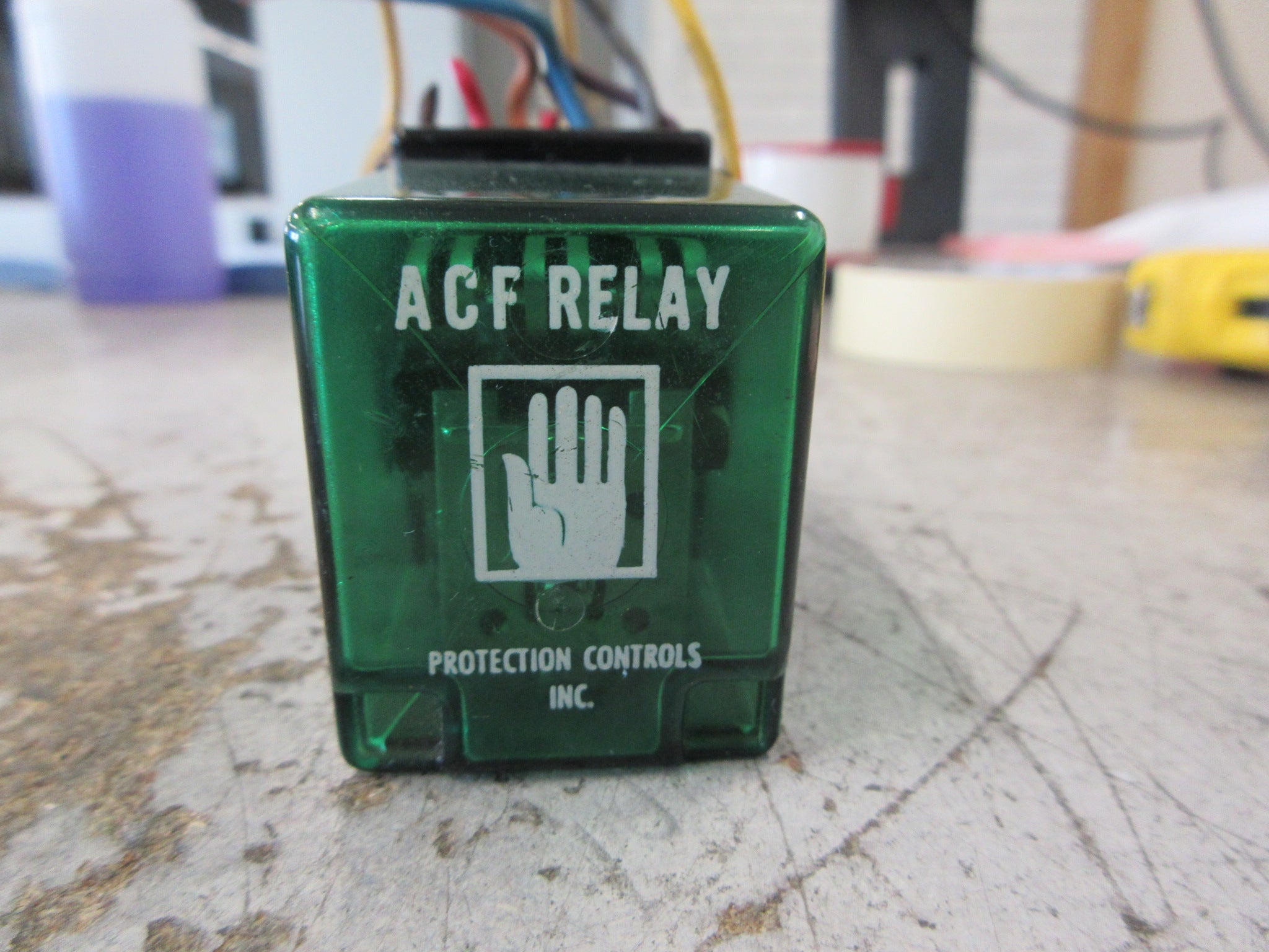 Protection Controls Relay ACF 115V Coil W/ Base Used