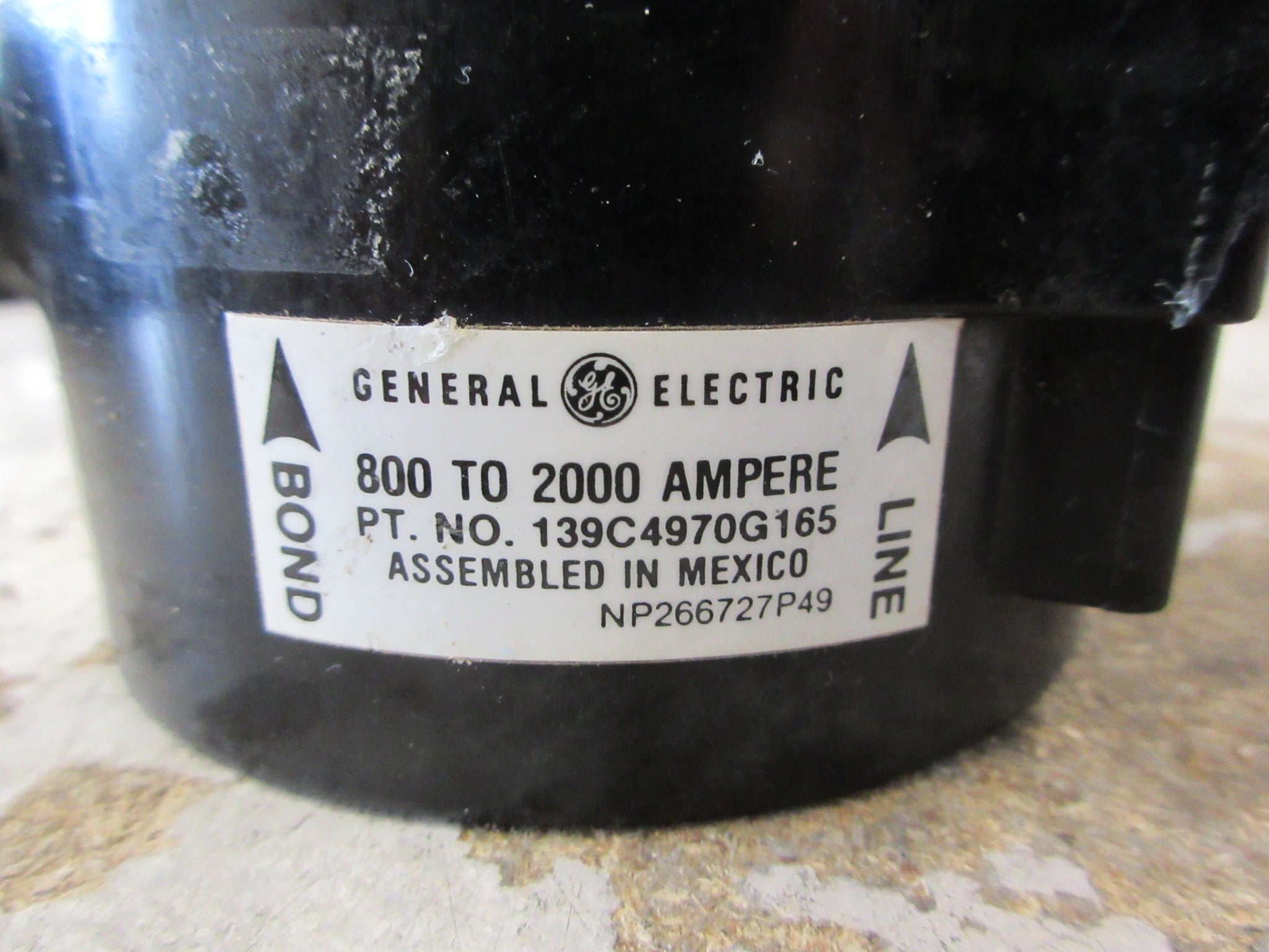 GE Current Transformer 139C4970G165 800-1000A Used