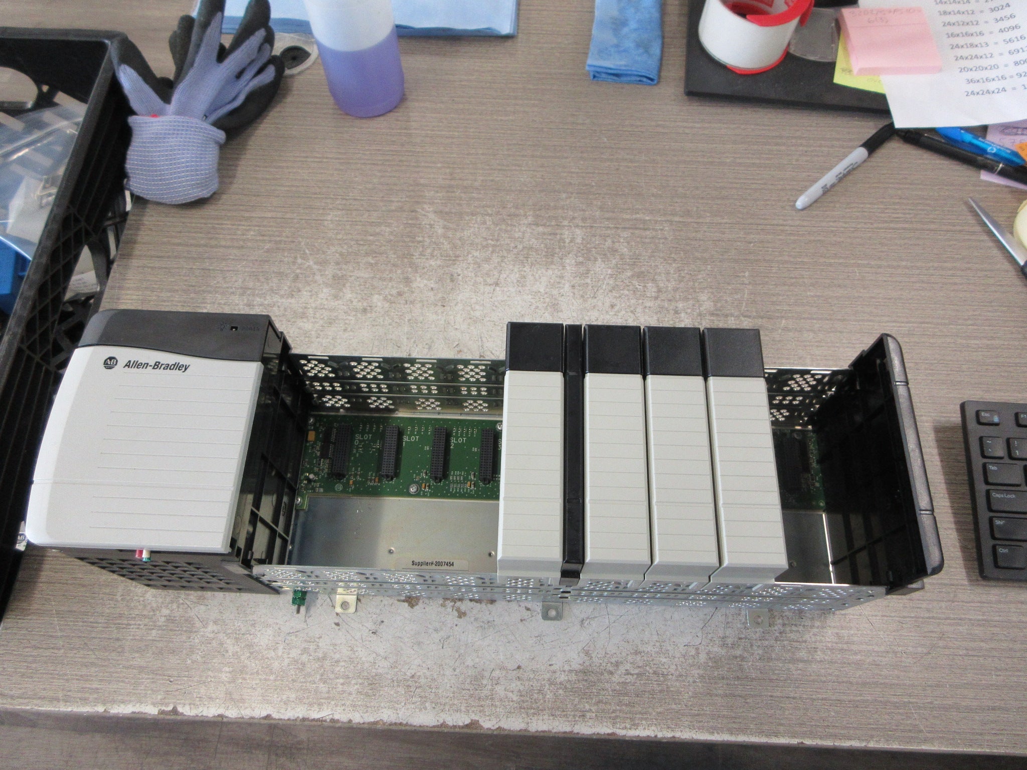 Allen-Bradley ControlLogix Chassis W/Power Supply 1756-A10 / 1756PA75 Used