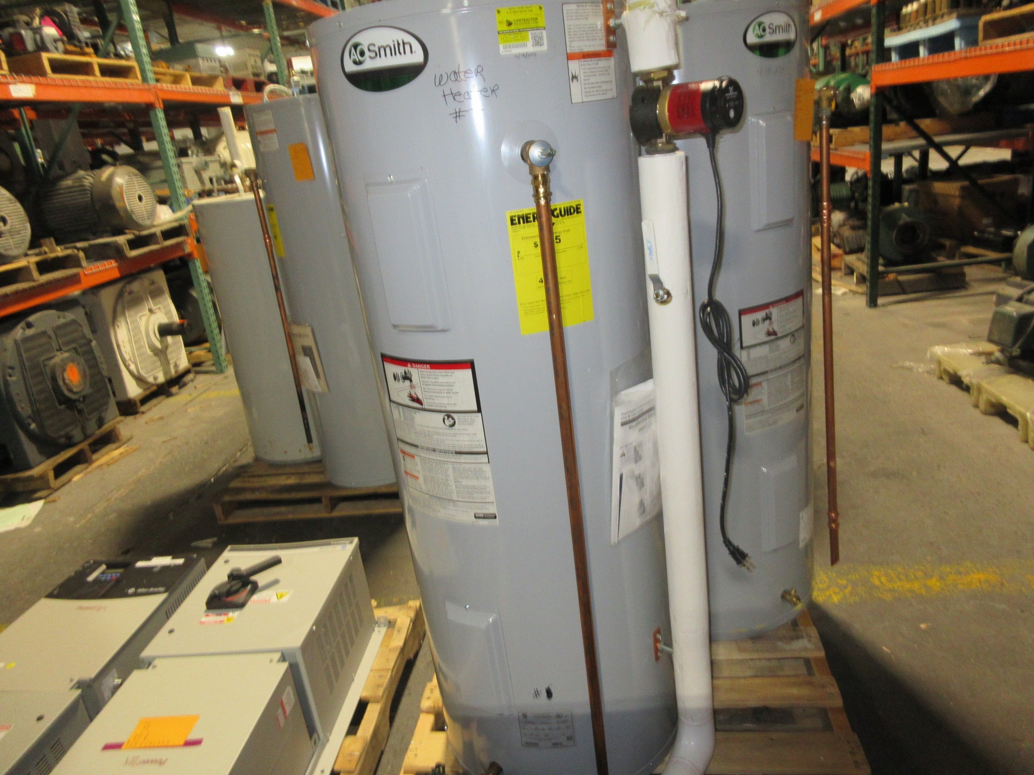 A.O. Smith ENT 50 100 Electric Tank Water Heater 9241360008 208/240V 1Ph Used