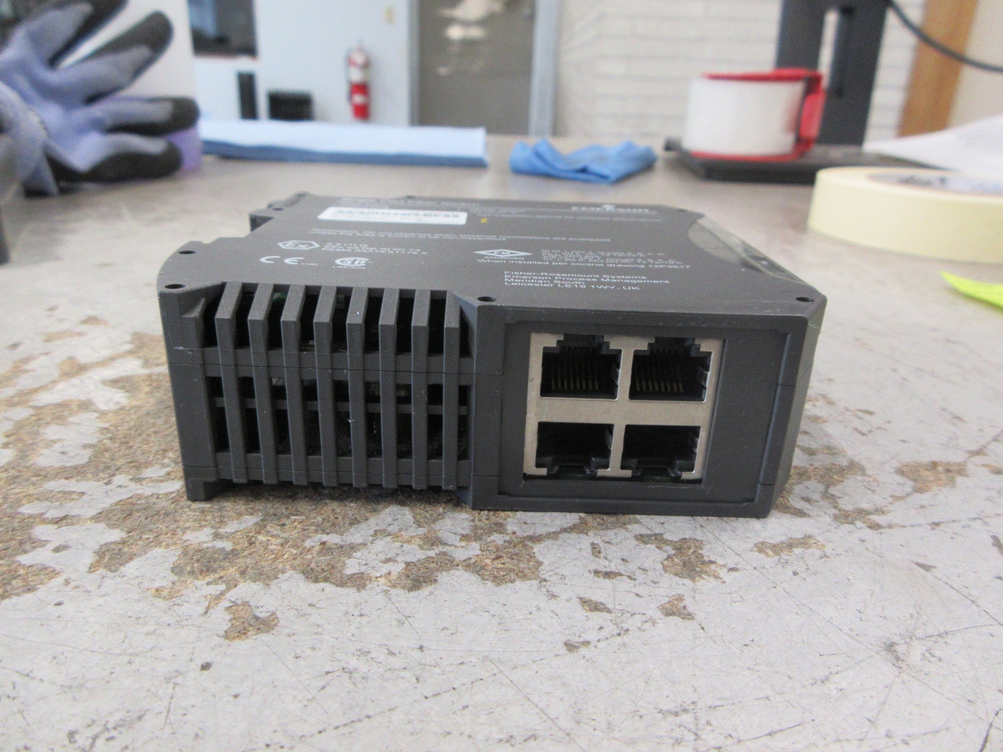 Emerson KJ1710X1-BA1 Single Port Fiber Switch 12P3305X052 Rev. E Used