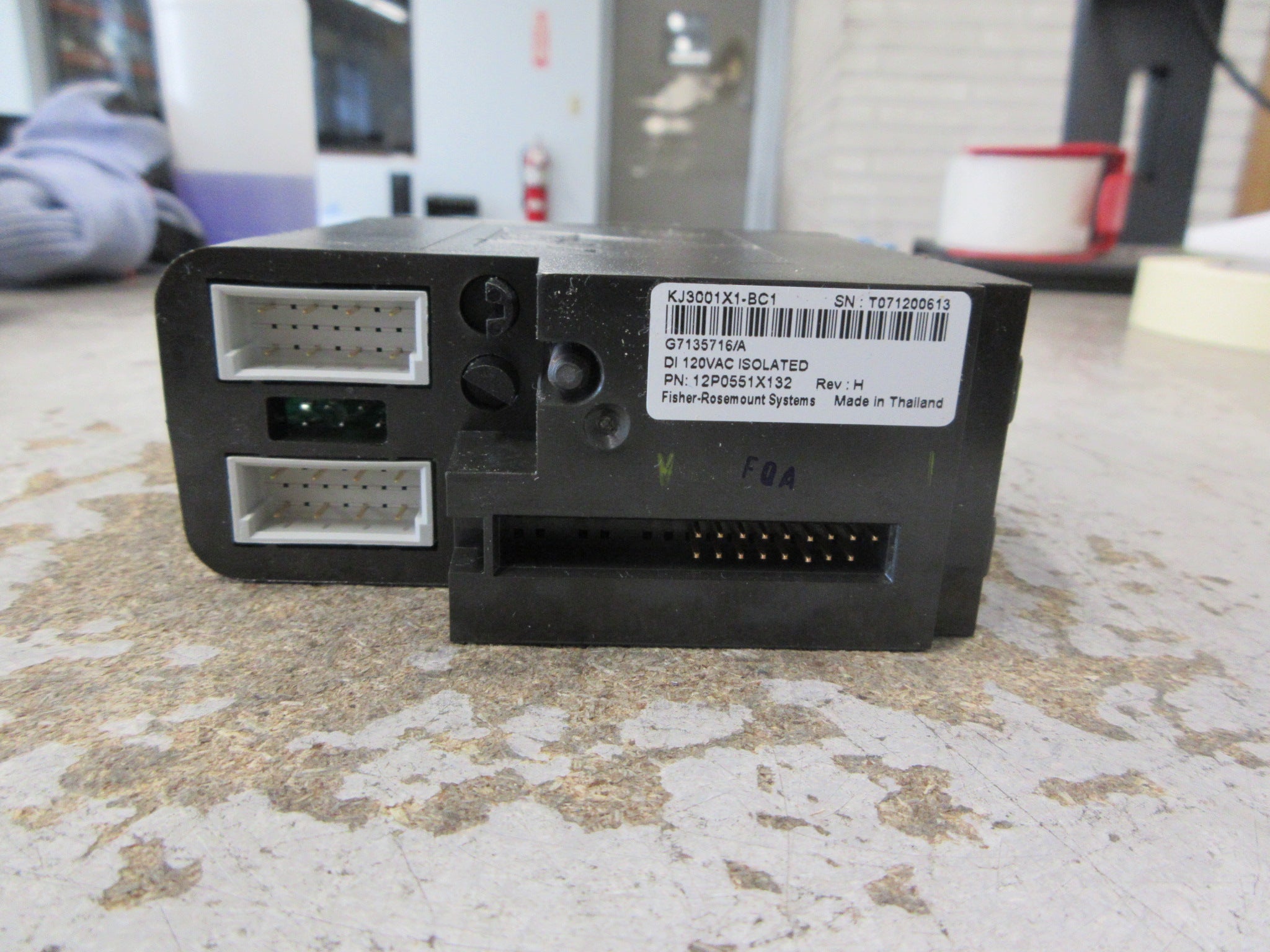 Emerson KJ3001X1-BC1 Isolated Digital Input Module 12P0551X132 Rev. H Used