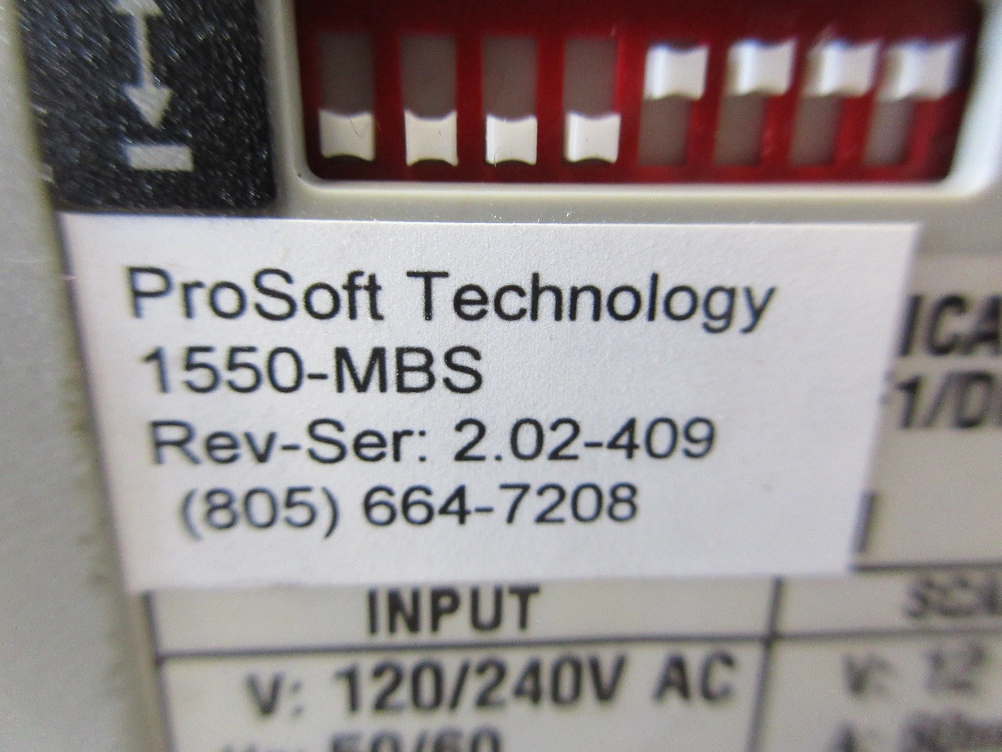 ProSoft Modbus SCANport Adapter 1550-MBS Rev-Ser: 2.02-409 Used