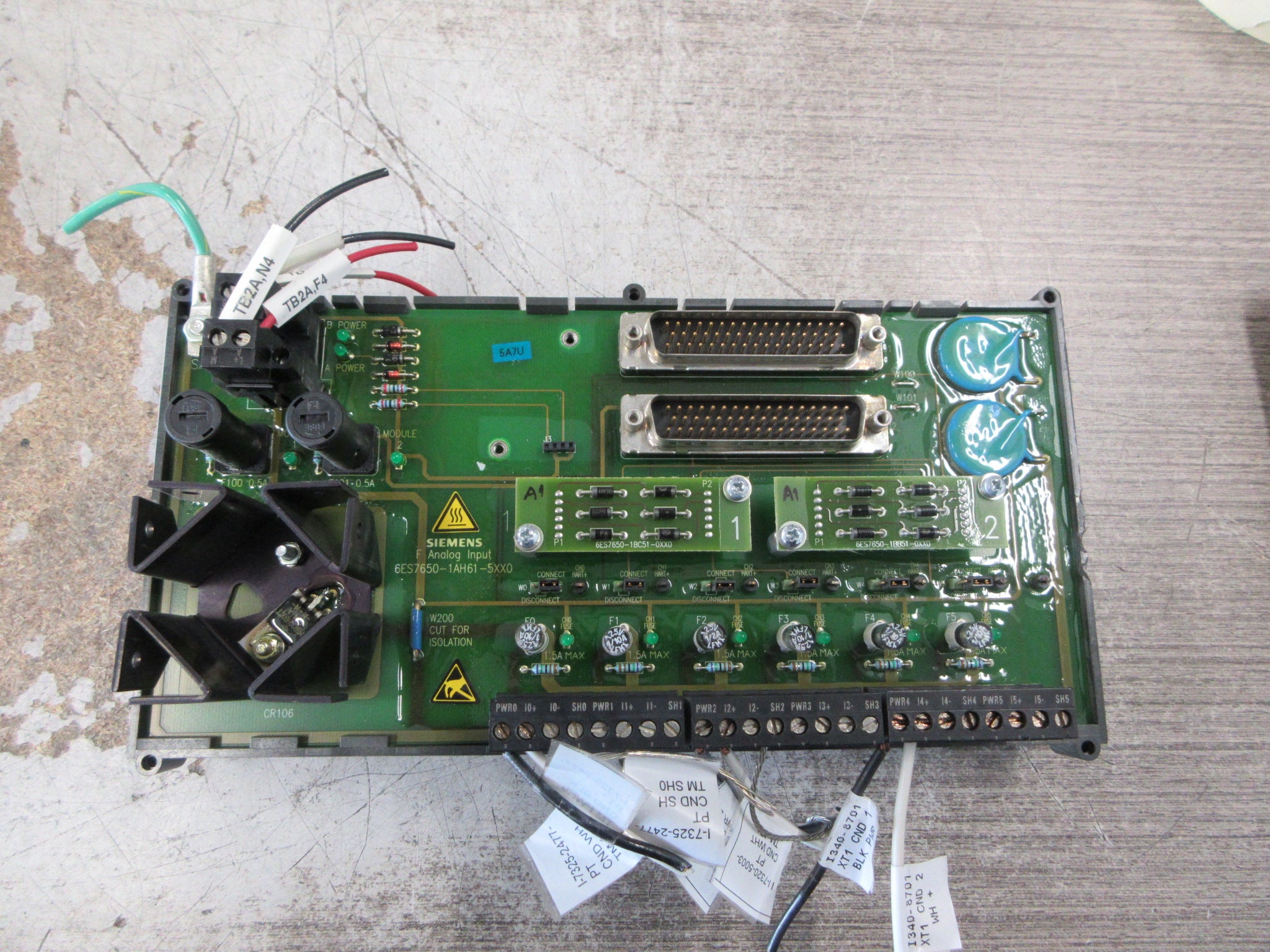 Siemens Failsafe Analog Input MTA 6ES7650-1AH61-5XX0 6-Ch Used