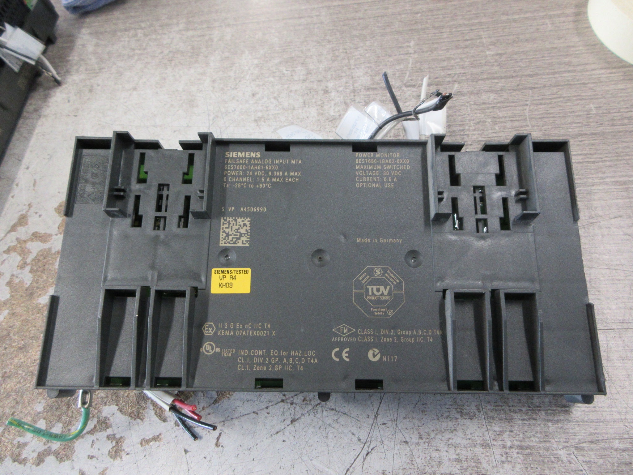 Siemens Failsafe Analog Input MTA 6ES7650-1AH61-5XX0 6-Ch Used