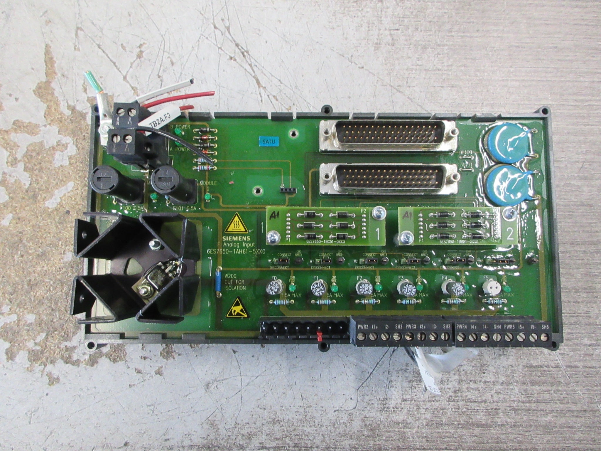 Siemens Failsafe Analog Input MTA 6ES7650-1AH61-5XX0 6-Ch Used