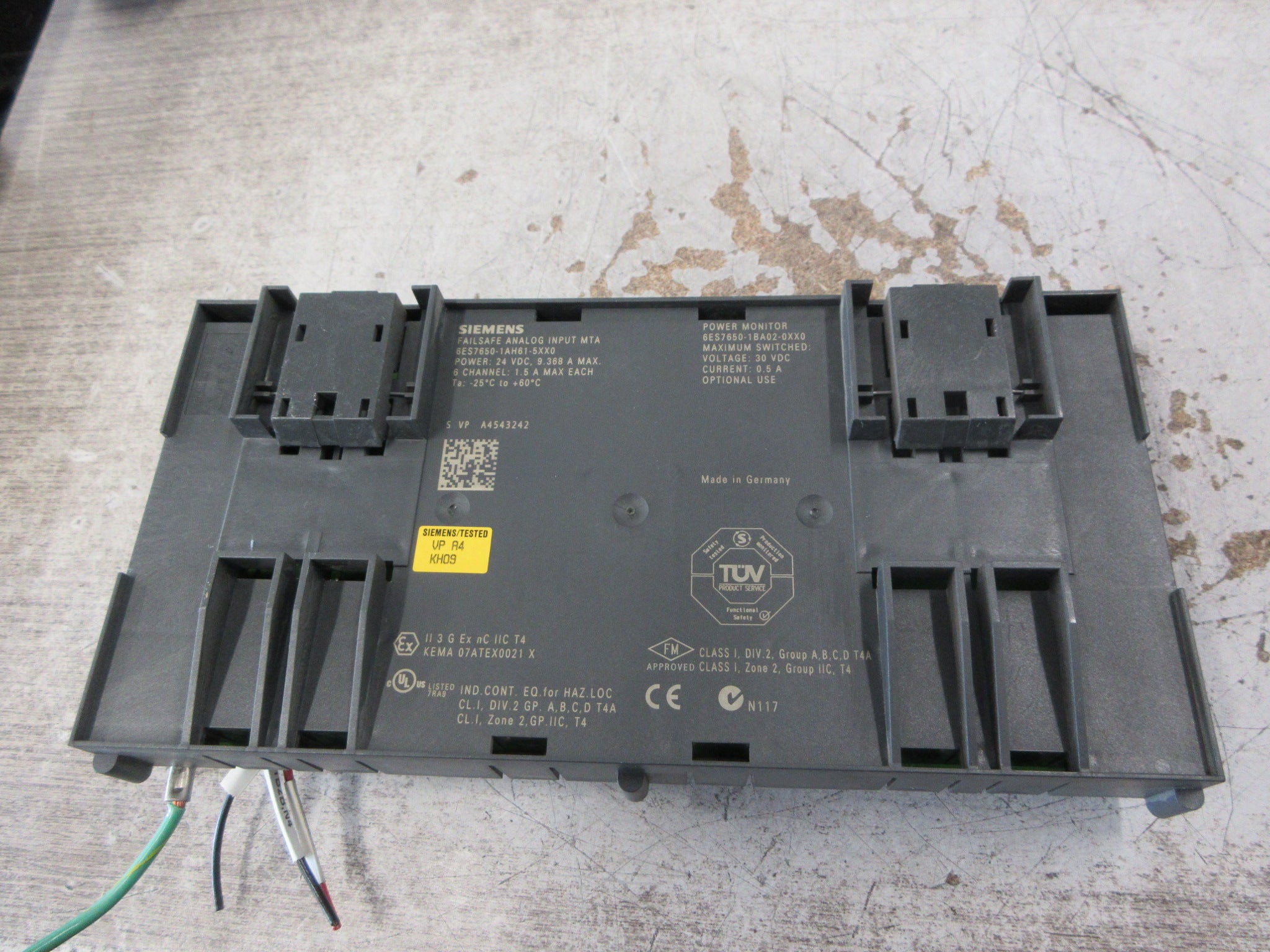 Siemens Failsafe Analog Input MTA 6ES7650-1AH61-5XX0 6-Ch Used